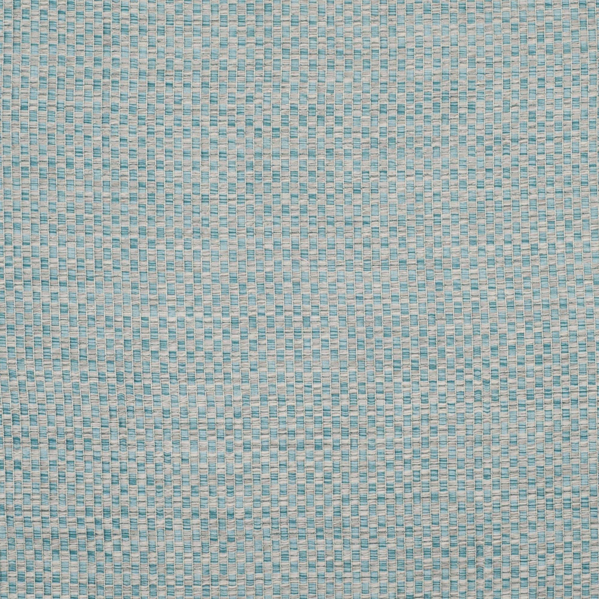 Reversible Light Blue and Grey Synthetic 59" Round Area Rug