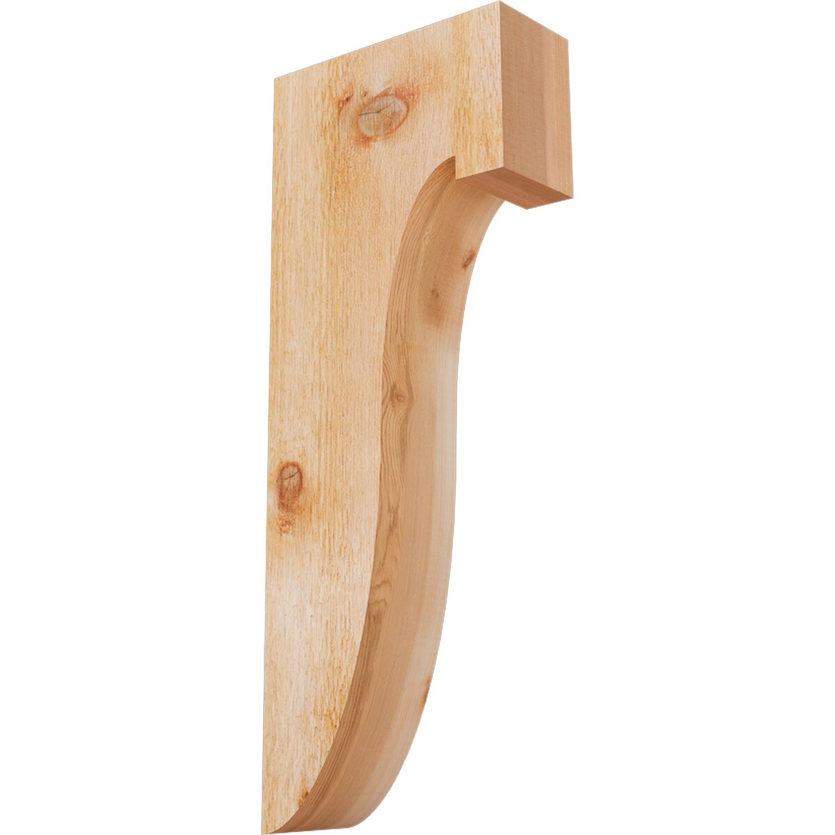 Ekena Millwork COR04X10X26DEL00RWR 4-in x 10-in x 26-in Del monte Unfinished Western red cedar Wood Paintable/Stainable Corbel