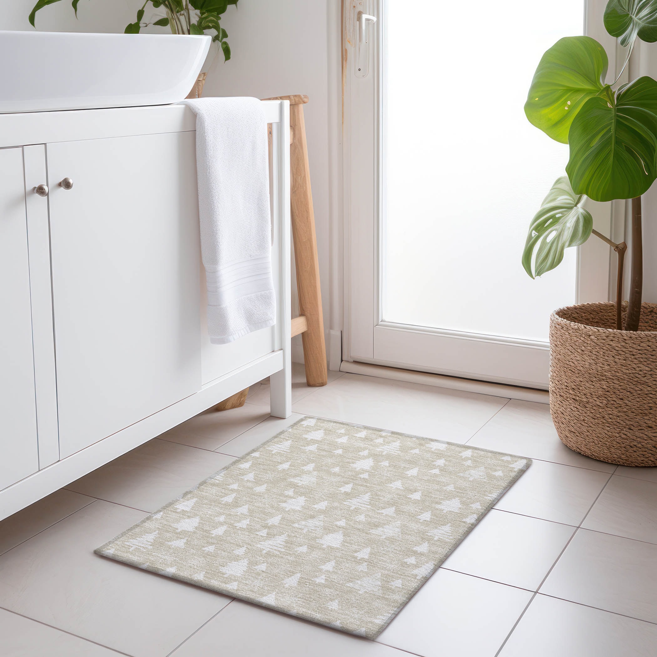 Addison Rugs ACN1815BG20X30 Chantille ACN1815BG 1 x 2 (ft) Loomed Polyester Beige Rectangular Indoor/Outdoor Machine washable Area rug