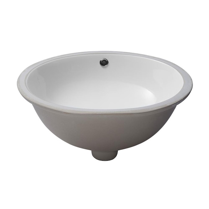 Lordear Porcelain Vanity Sink White Ceramic Undermount Oval Bathroom With Overflow Drain 19 In X 16 The Sinks Department At Com - Is A Ceramic Bathroom Sink Good