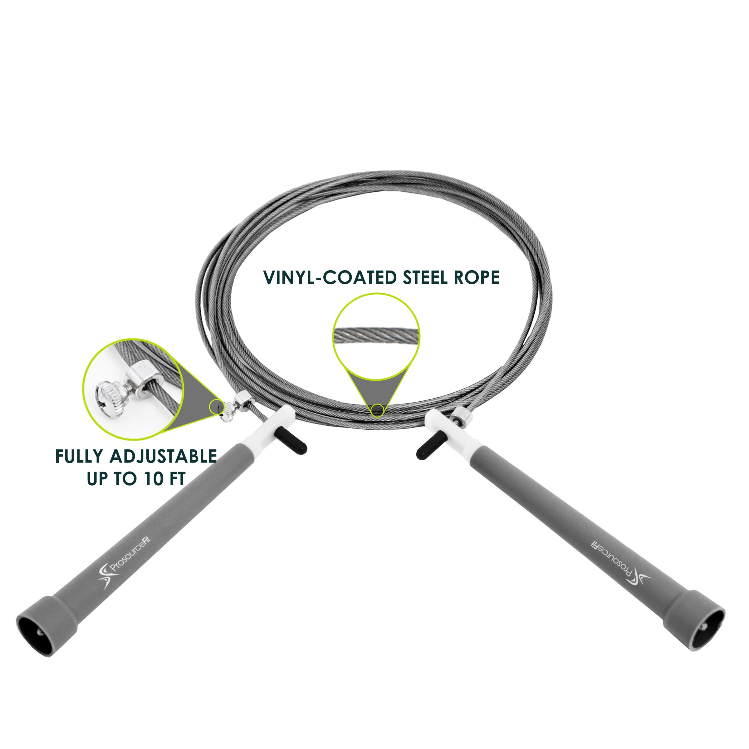 ProsourceFit PS1176GREY Jump-Ropes - View #2
