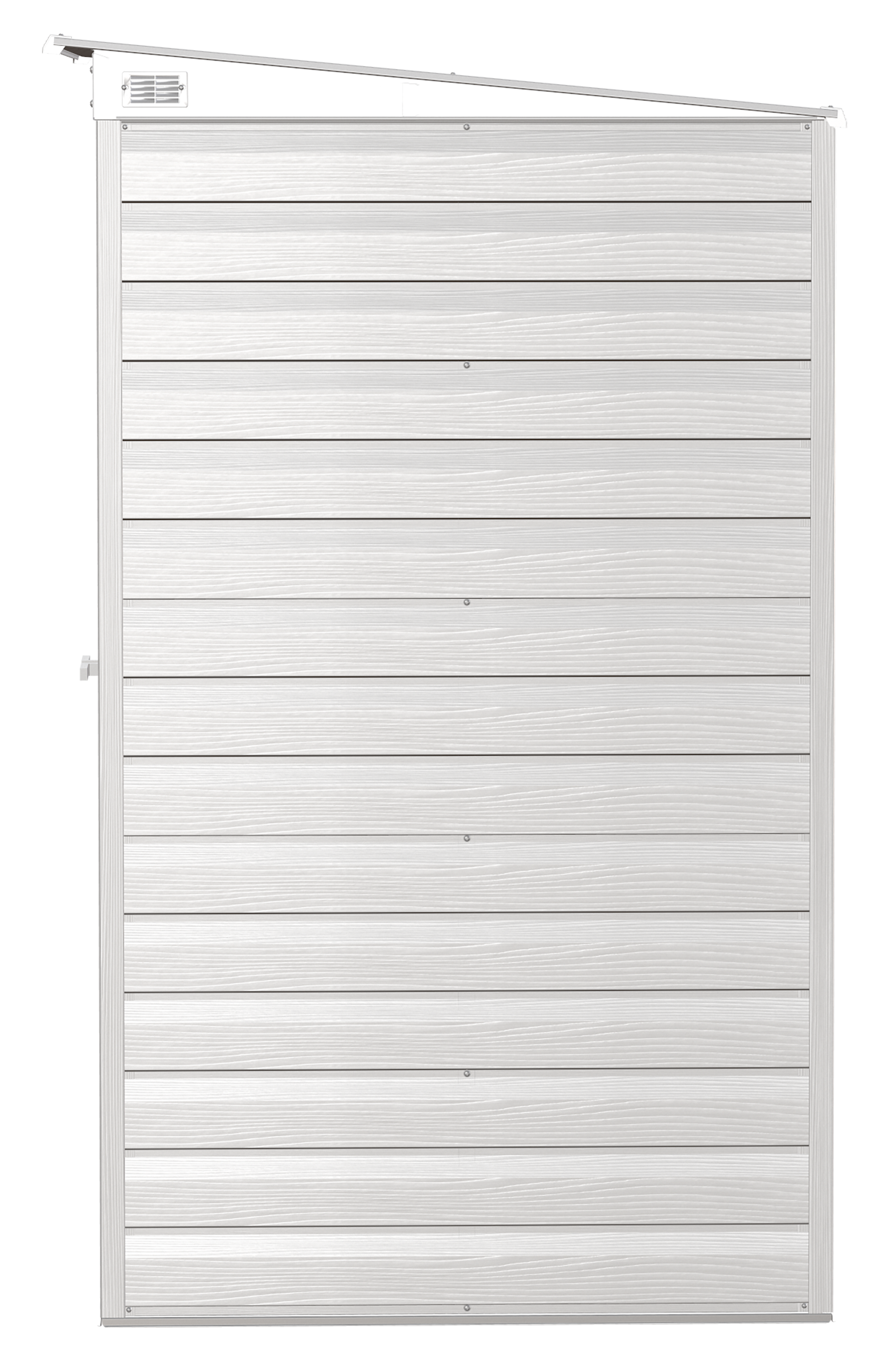 8 ft. x 4 ft. Flute Grey Galvanized Steel Storage Shed