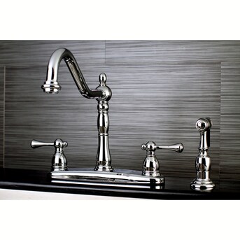 Elements of Design English Vintage Polished Brass 1-Handle Deck-Mount Bridge Handle Kitchen Faucet (Deck Plate Included) Elements of Design English Vintage Polished Brass 1-Handle Deck-Mount Bridge Handle Kitchen Faucet (Deck Plate Included)