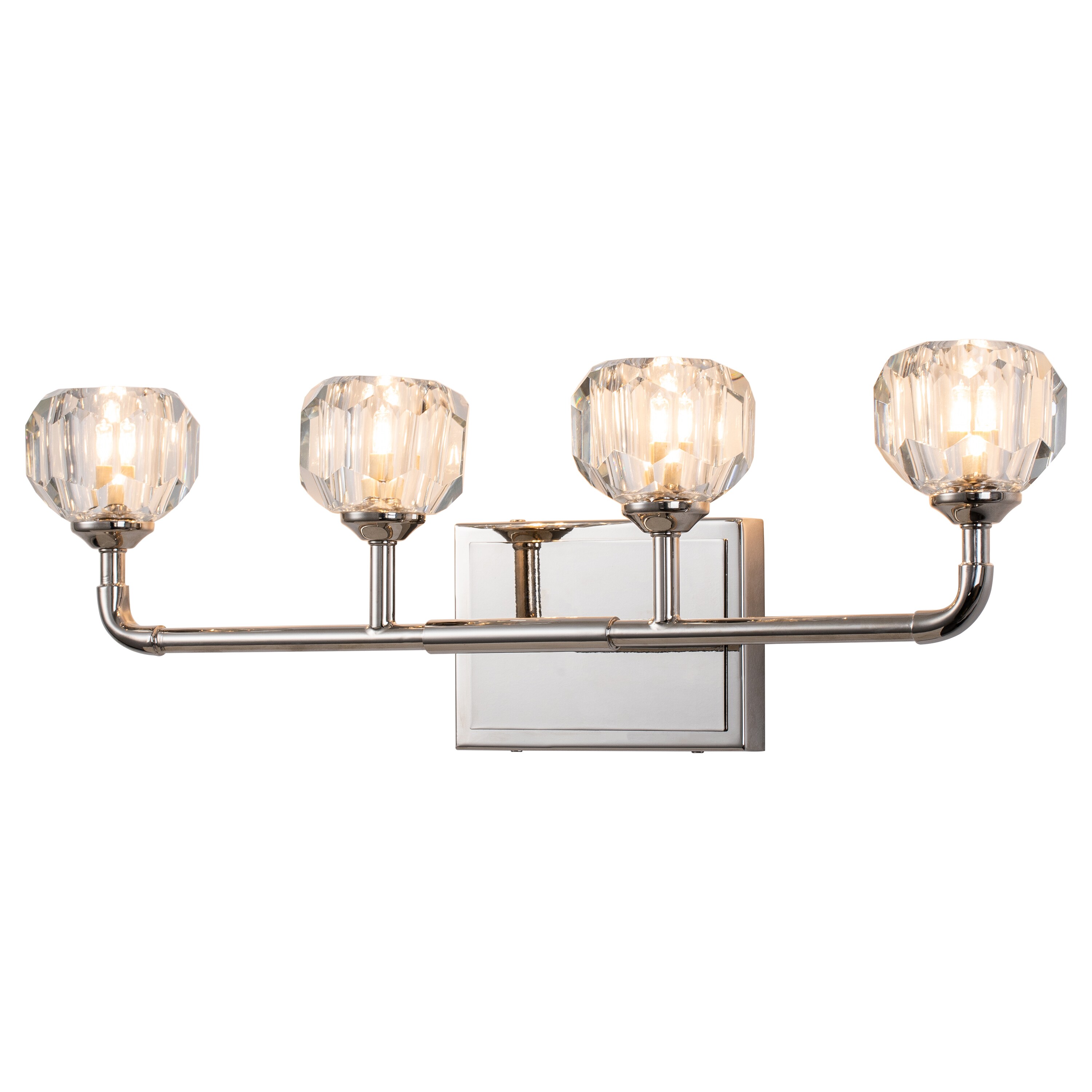 C Cattleya CA2003-4W 4.75-in 4-Light Polished Nickel LED Modern/Contemporary Vanity Light