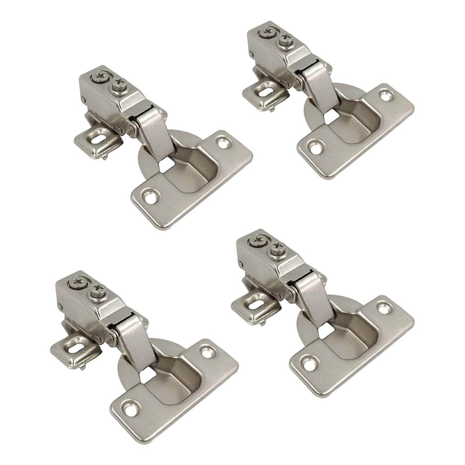Etokfoks  4 pack 95 degree full overlay face frame short mini cabinet hinges with 35mm cup hydraulic soft close design for narrow frame doors