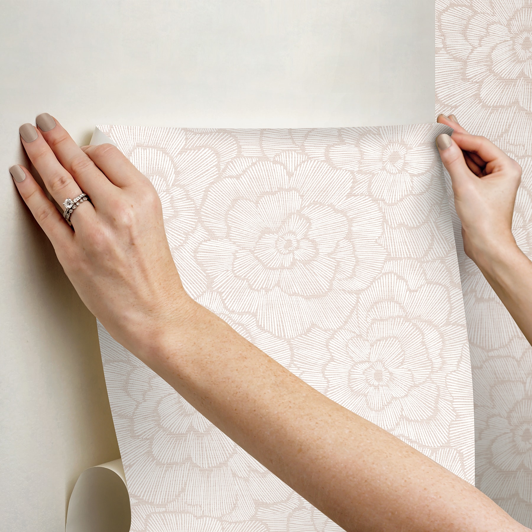 Pink Floral 3D Self-Adhesive Peel and Stick Wallpaper