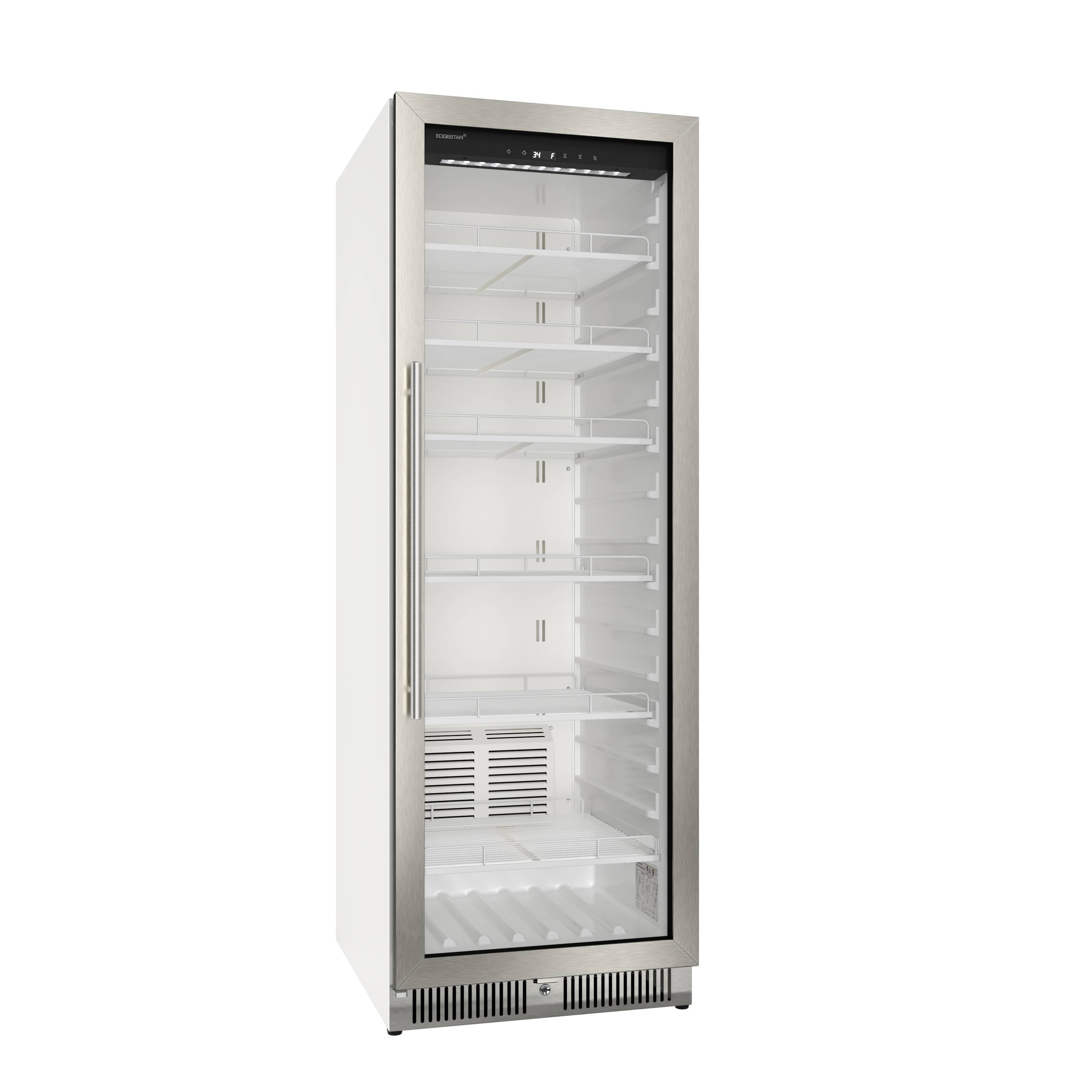 EdgeStar 13.7-cu ft 1-Door Merchandiser Commercial Refrigerator (Stainless  Steel)