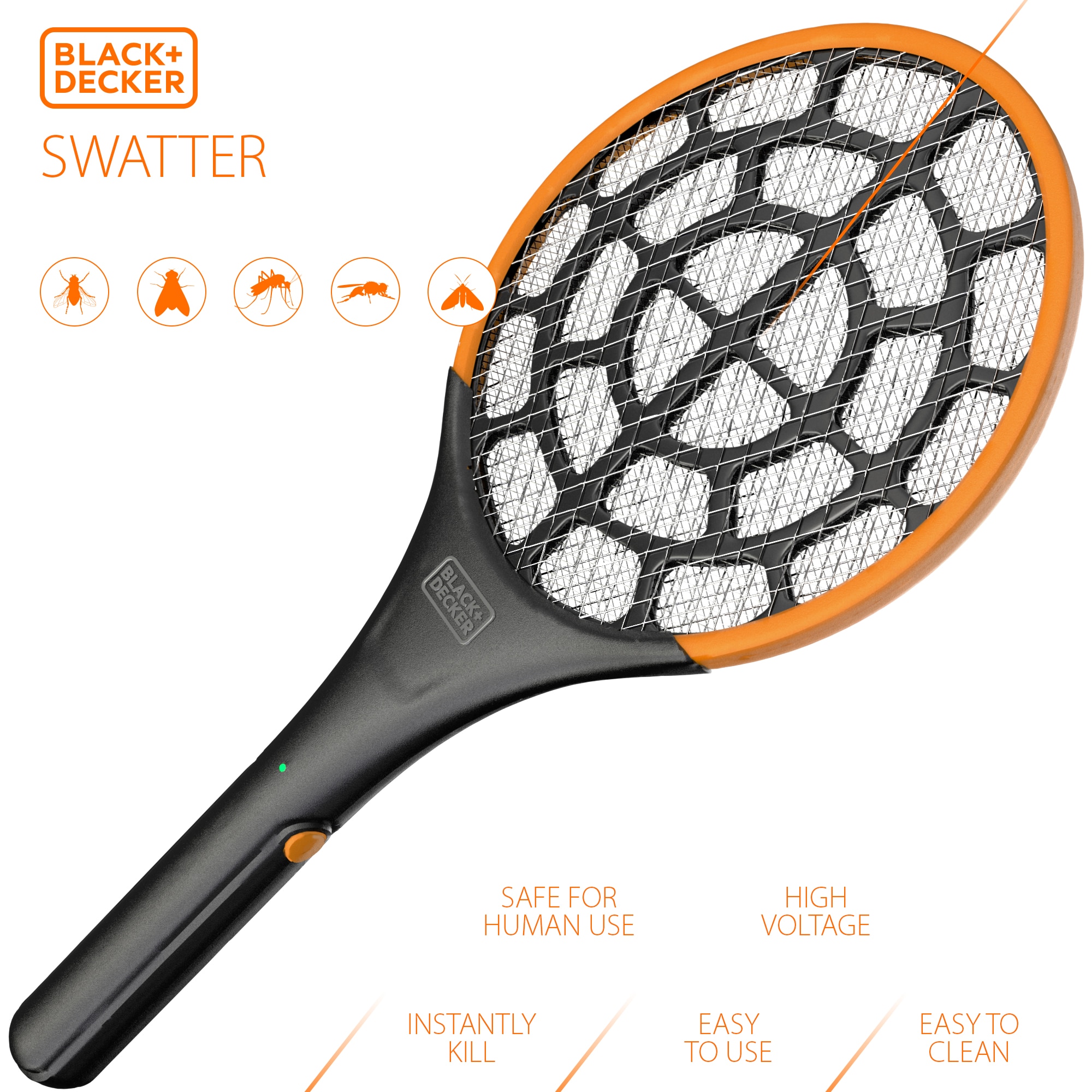 BLACK+DECKER Large Handheld Battery Powered Electric Fly Swatter in the Insect  Traps department at
