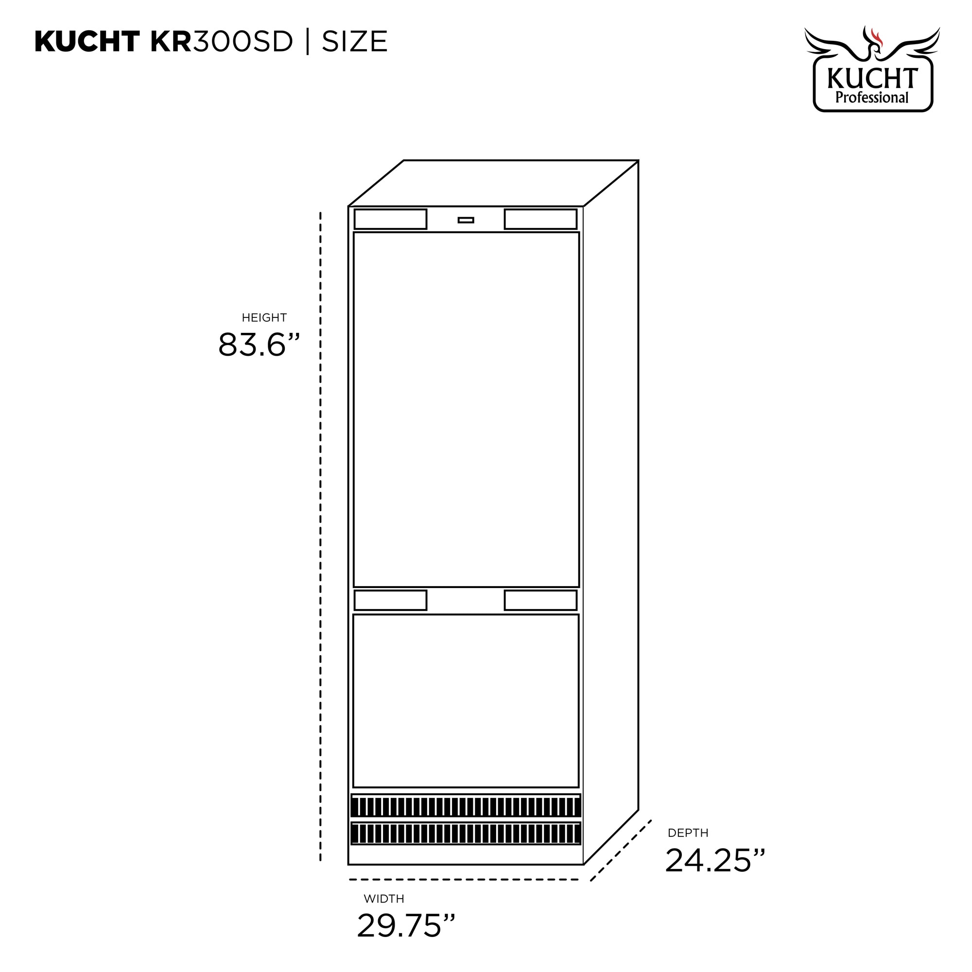 Kucht KR300SD Bottom-Freezer-Refrigerators - View #11