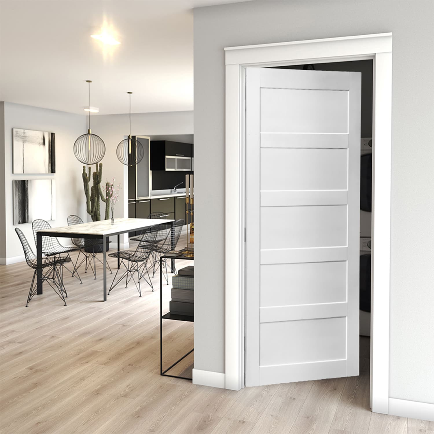 SINOFURN SYB590059WT Barn-Doors - View #2