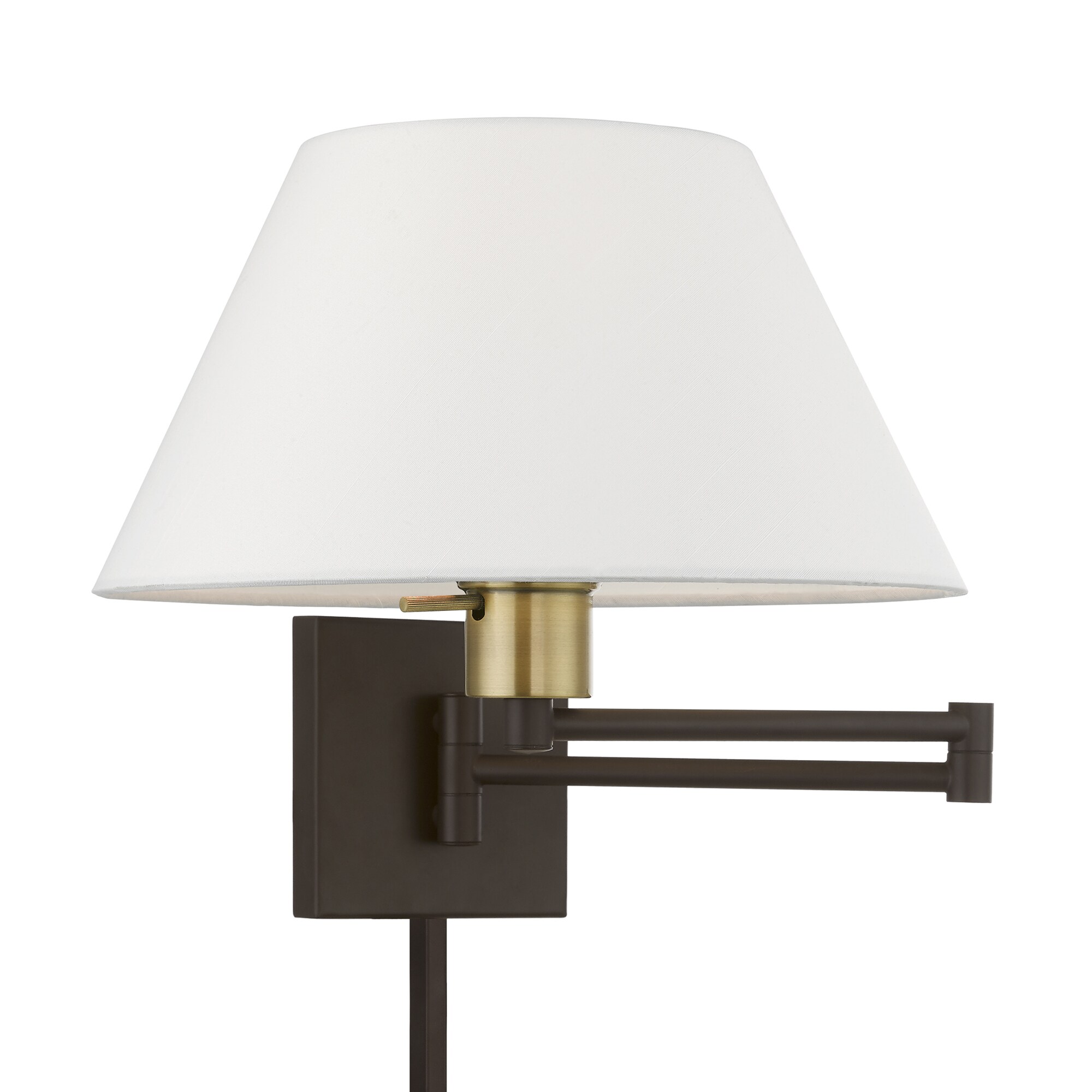 Livex Lighting 40039-07 Swing Arm Wall Lamps 13-in W 1 -Light Matte Bronze Wall Sconce