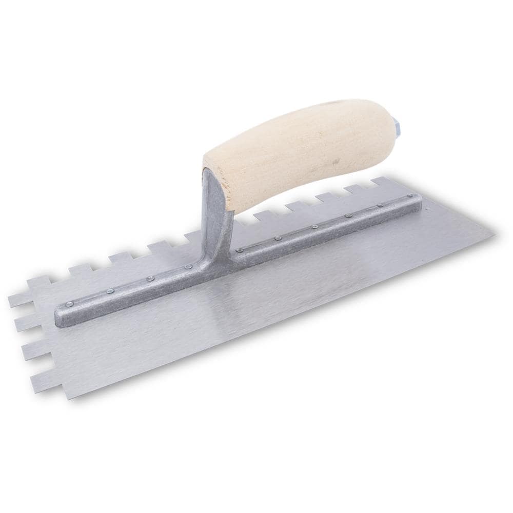 Marshalltown NT748 1/2-in x 1/2-in x 1/2-in Ground Steel Square Notch Ceramic Floor Trowel