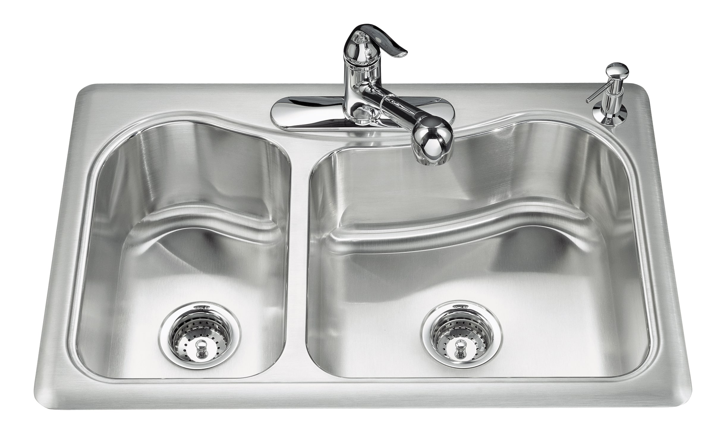 Kohler Staccato Drop In 33 In X 22 In Stainless Steel Double Offset