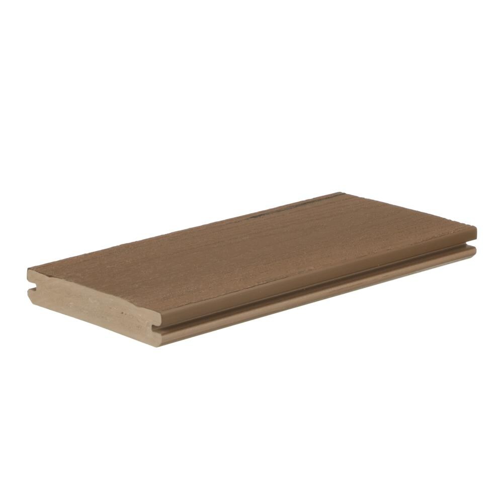 TimberTech AZEK Arbor 12-in Brazilian Walnut Deck Board Sample at Lowes.com