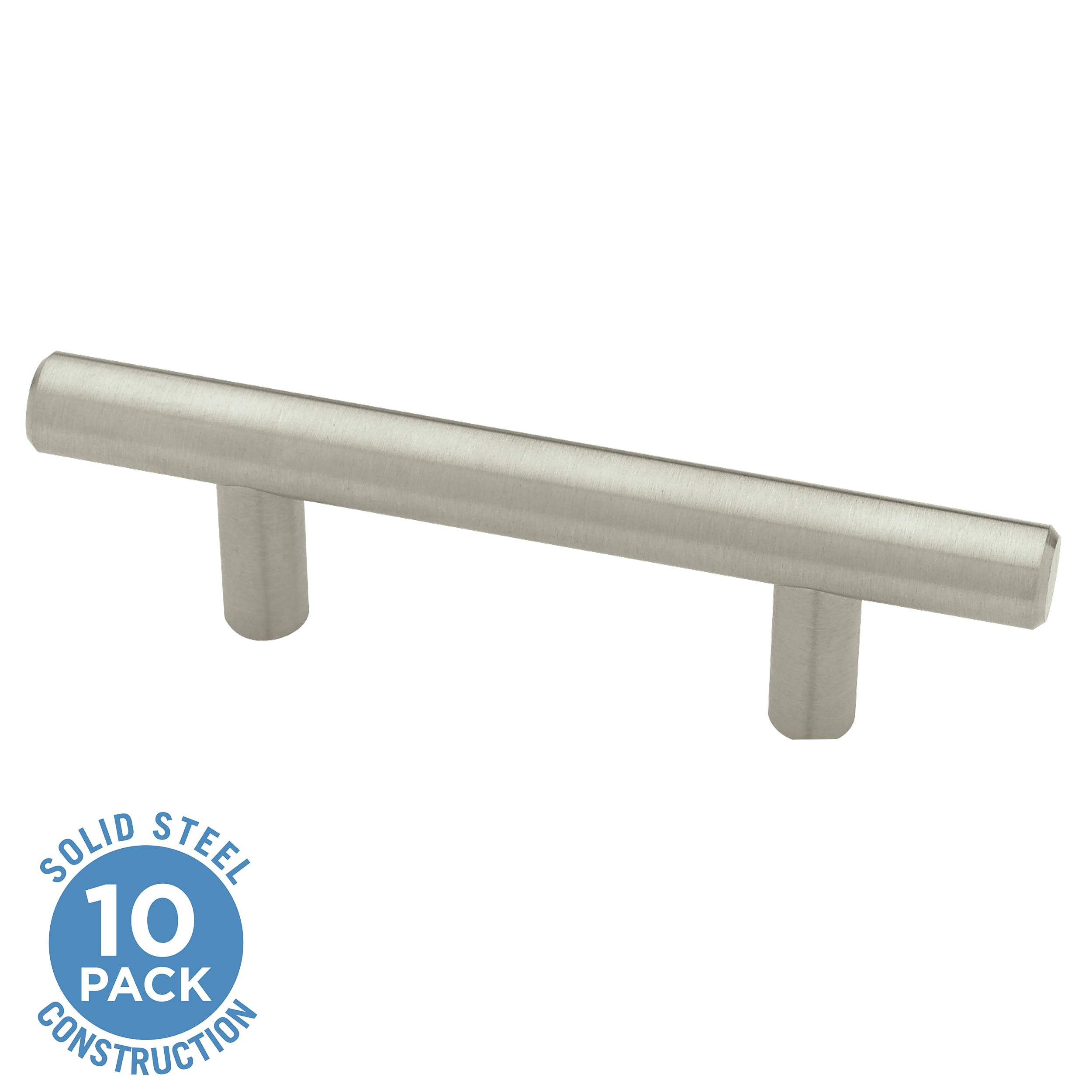 Brainerd Bar 3-in Center to Center Stainless Steel Cylindrical Bar Drawer  Pulls (10-Pack) in the Drawer Pulls department at