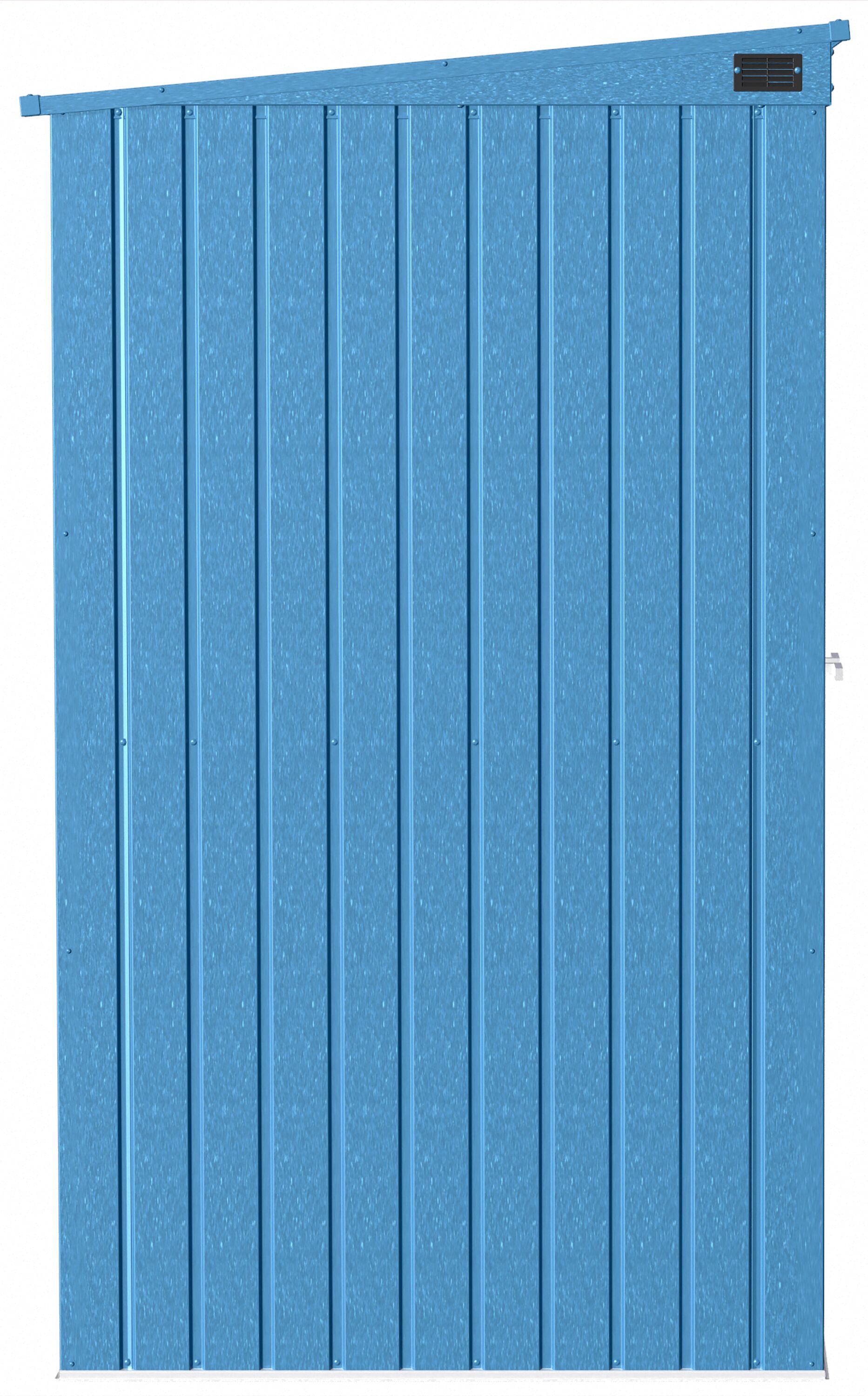 Elite 10 ft. x 4 ft. Blue Grey Galvanized Steel Storage Shed