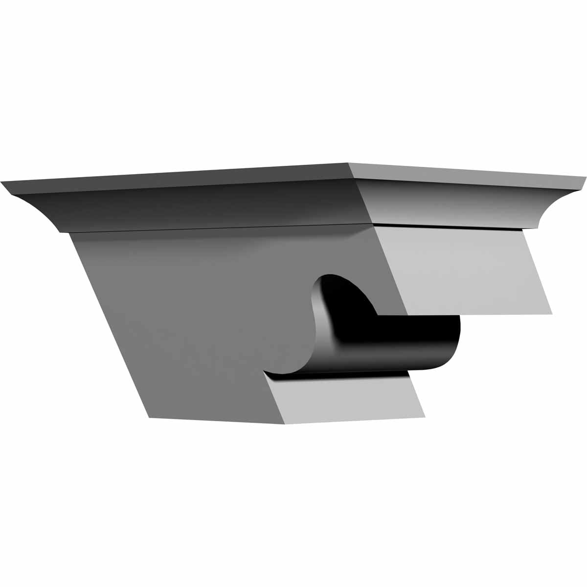 Ekena Millwork BKT07X04X06NE-R 7-1/2-in x 6-1/4-in x 4-in Off-white Urethane Standard Bracket