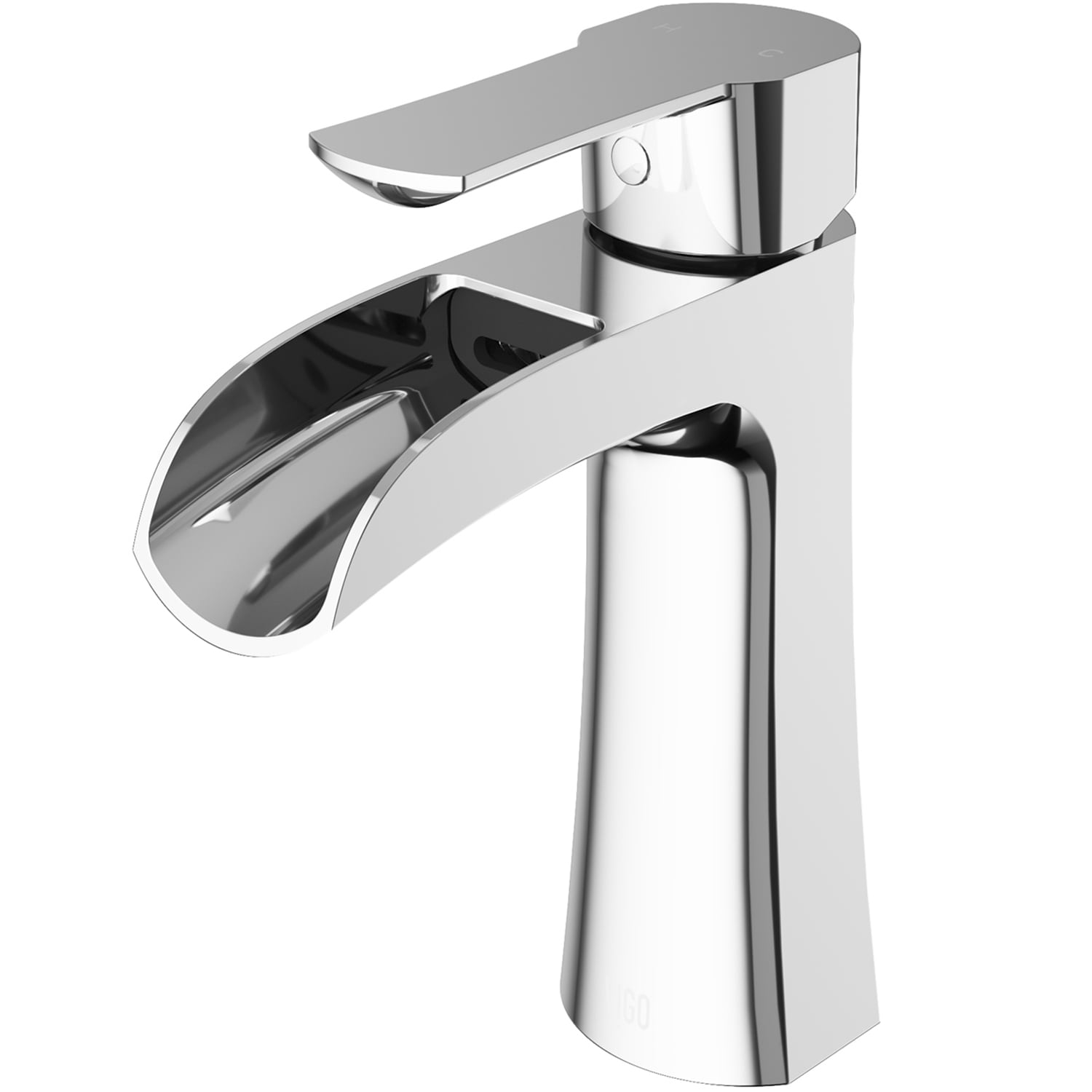 VIGO Paloma Chrome Single hole 1-handle WaterSense Waterfall Commercial/Residential Handle Bathroom Sink Faucet