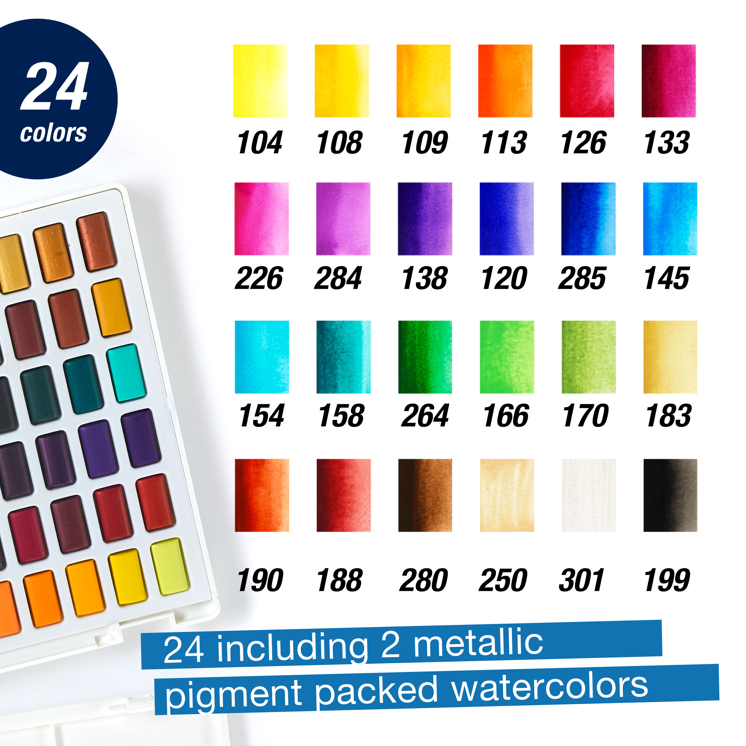 Professional Watercolor Paint Set Adult 36 Water Colors for Adult Paints  Kit Color Pallet 36 pc Palette with Brush Pen | Water Color Paints to Paint