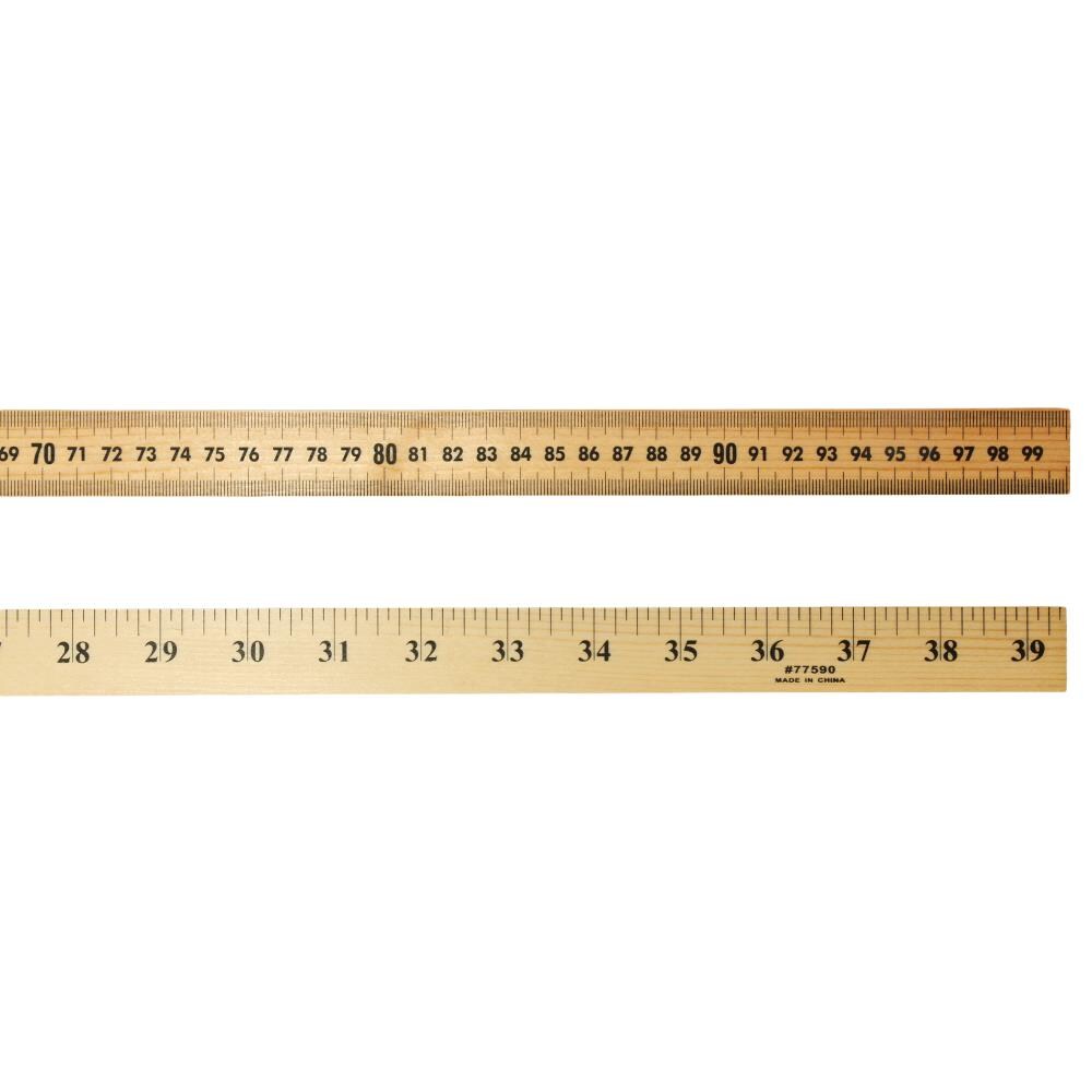 Westcott Wooden Meter Stick With Brass Tips, 39 1/2 (10432)