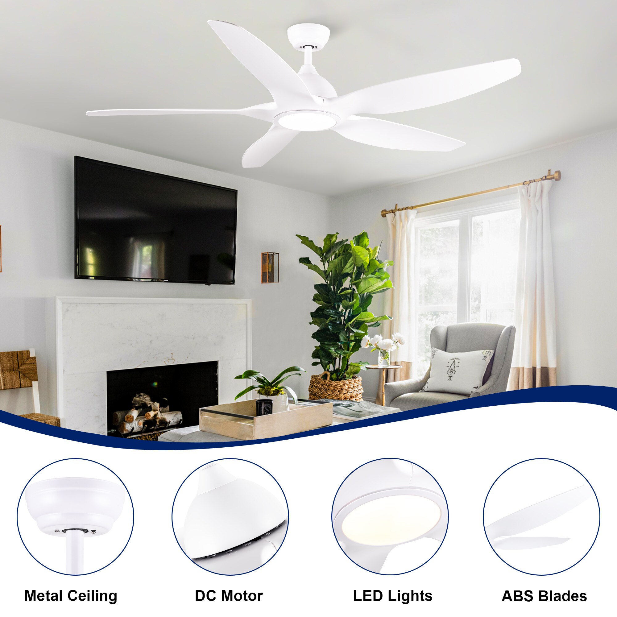 YUHAO LSDC1015WH602 Ceiling-Fans - View #4