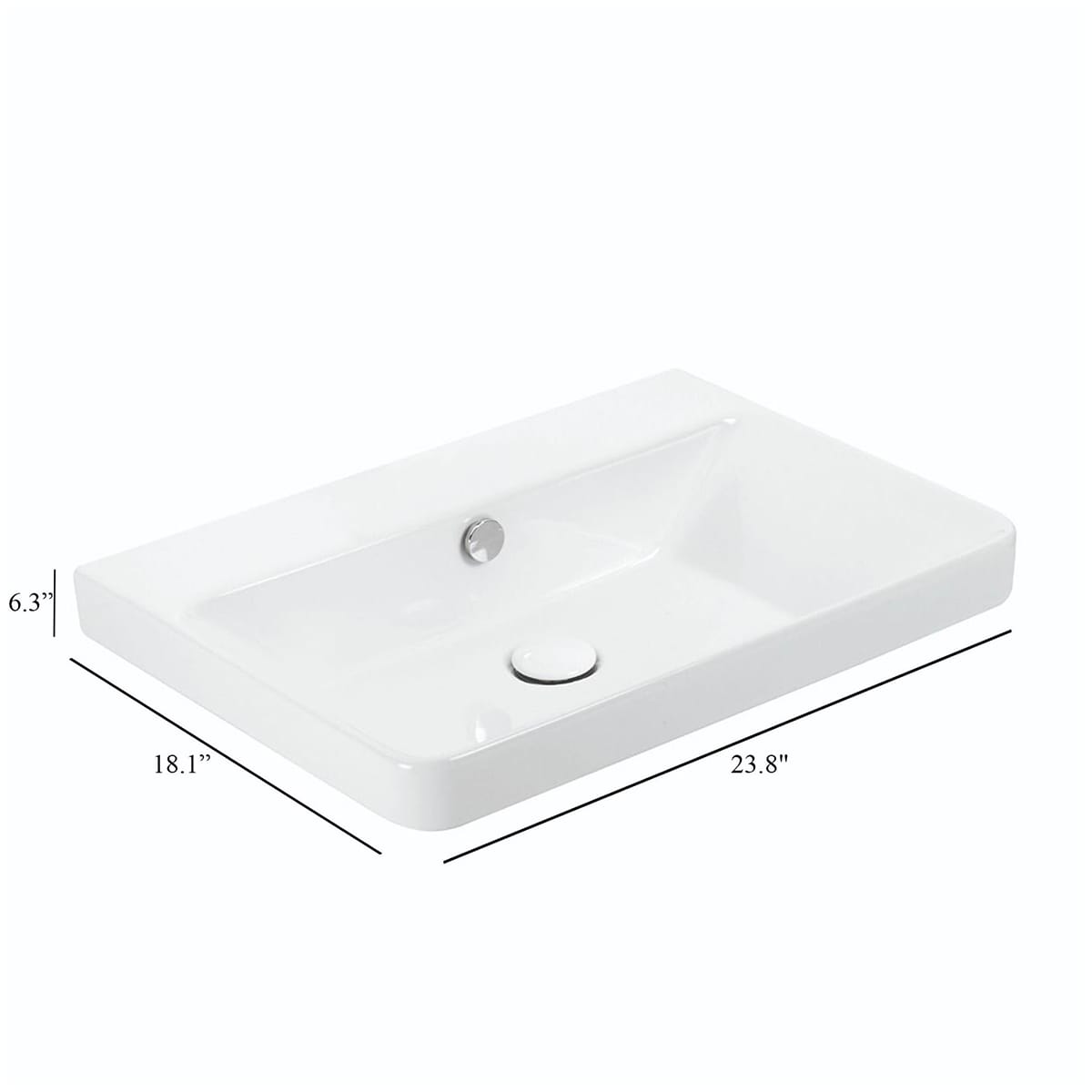 WS Bath Collections LUXURY 60.00 WG Bath-Sink - View #7