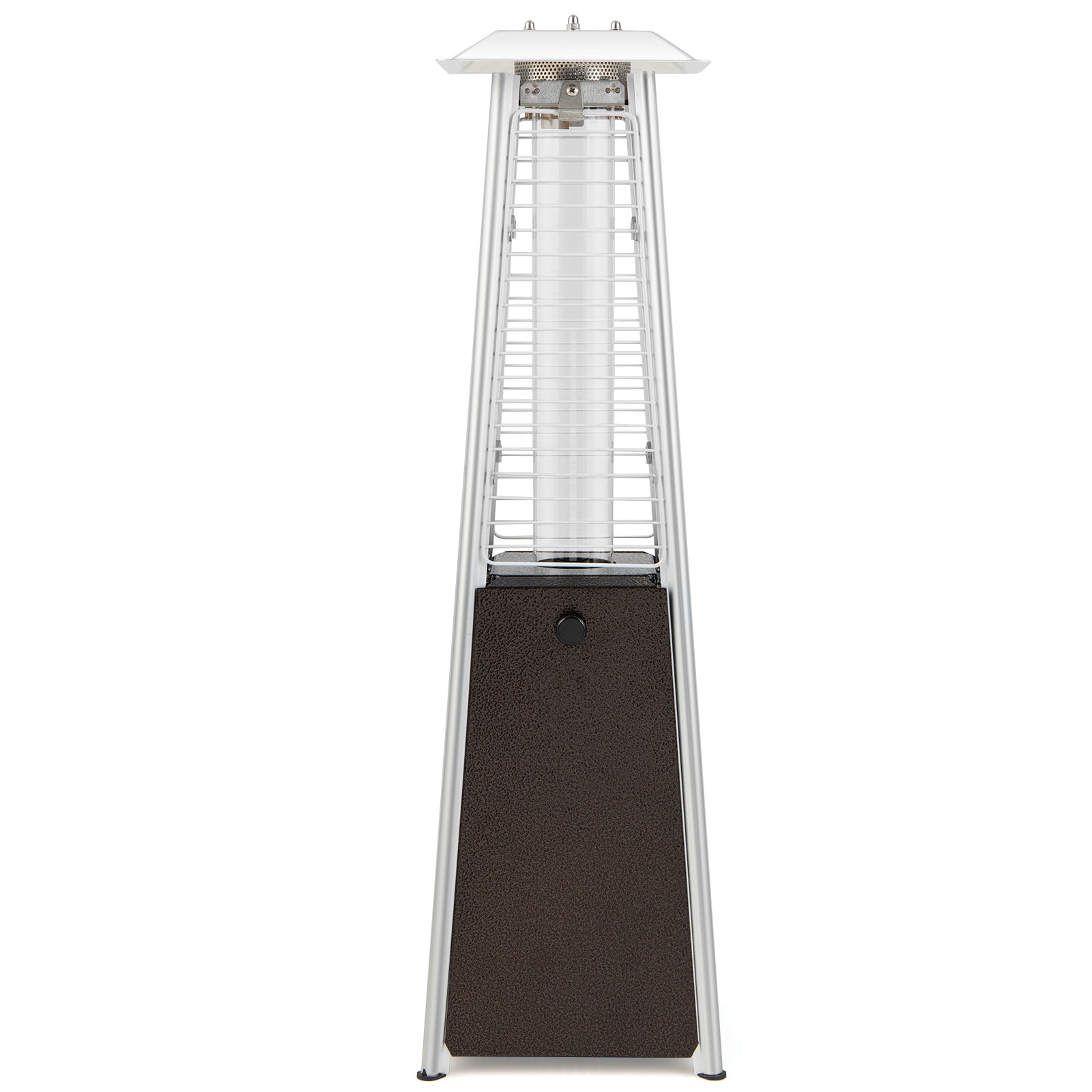 SUGIFT 10000-BTU Tabletop Patio Heater Portable Propane Outdoor Heater with Glass Tube and 360-Degree Heat for Deck - Steel