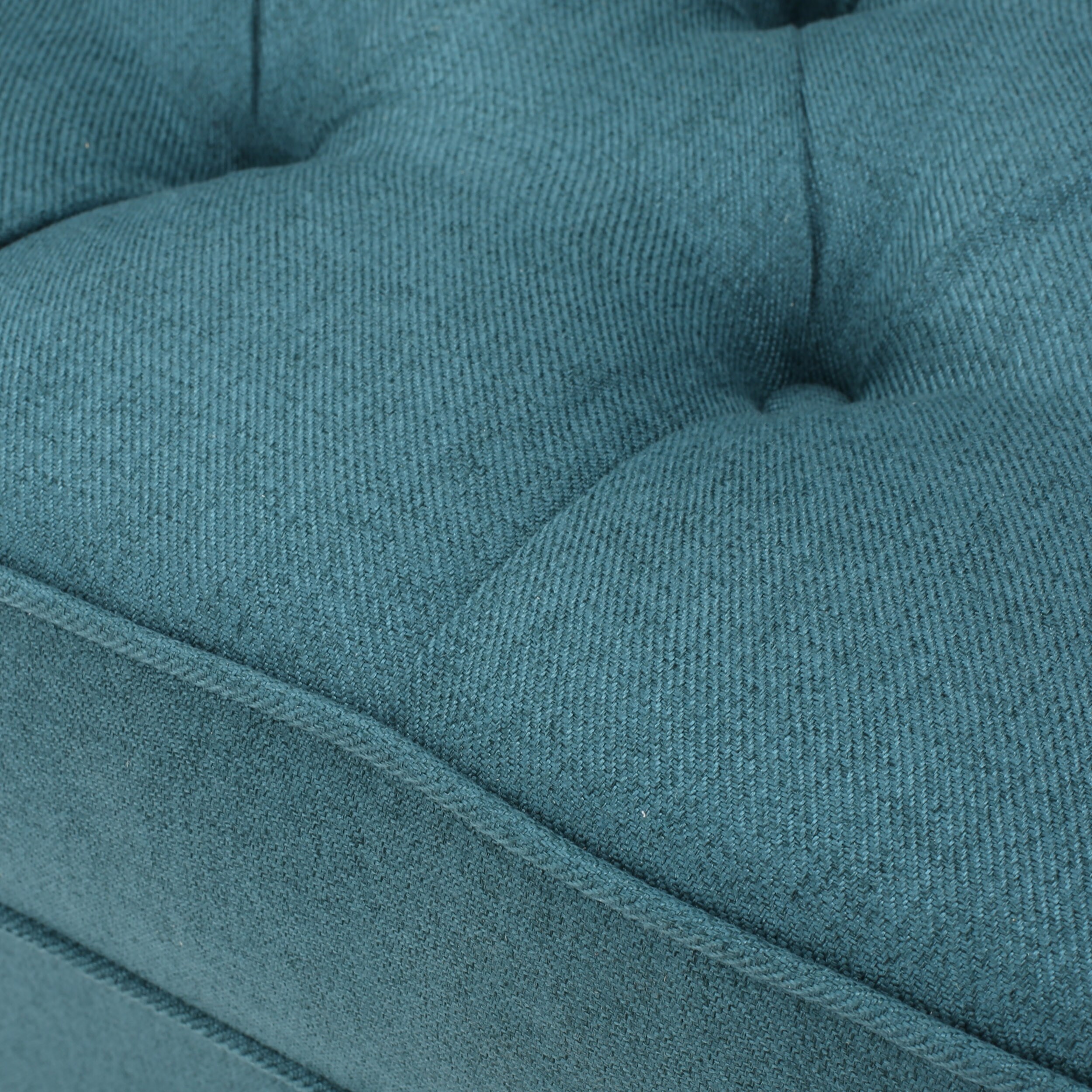 Handcrafted Medford Teal Linen Floral Accent Chair