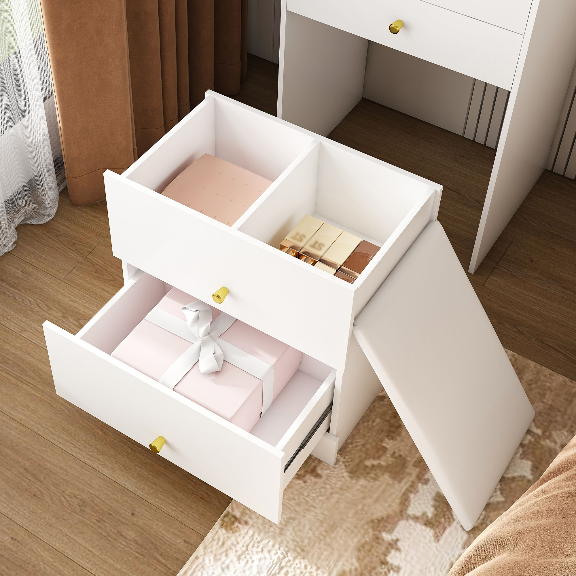 SINOFURN SYB260024BK Bedroom-Vanities - View #4