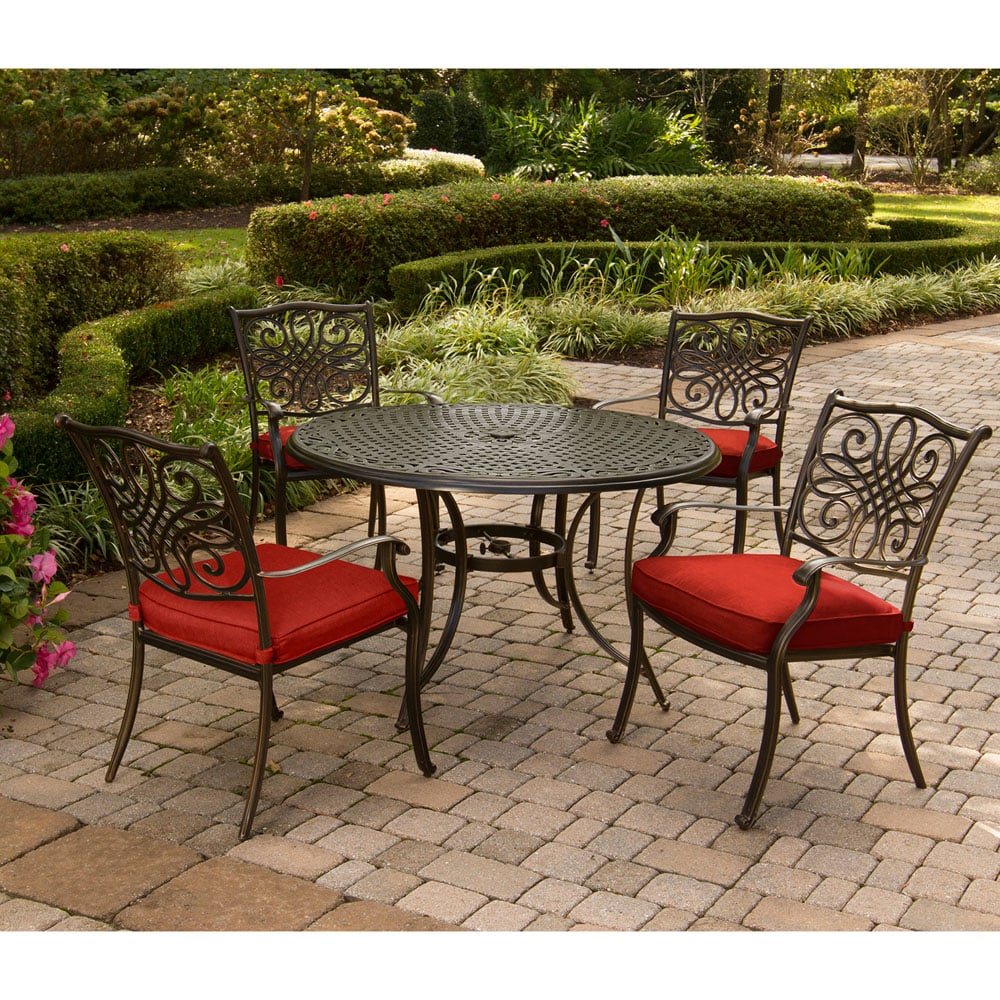 Hanover TRADDN5PC-RED Patio-Dining-Sets - View #16