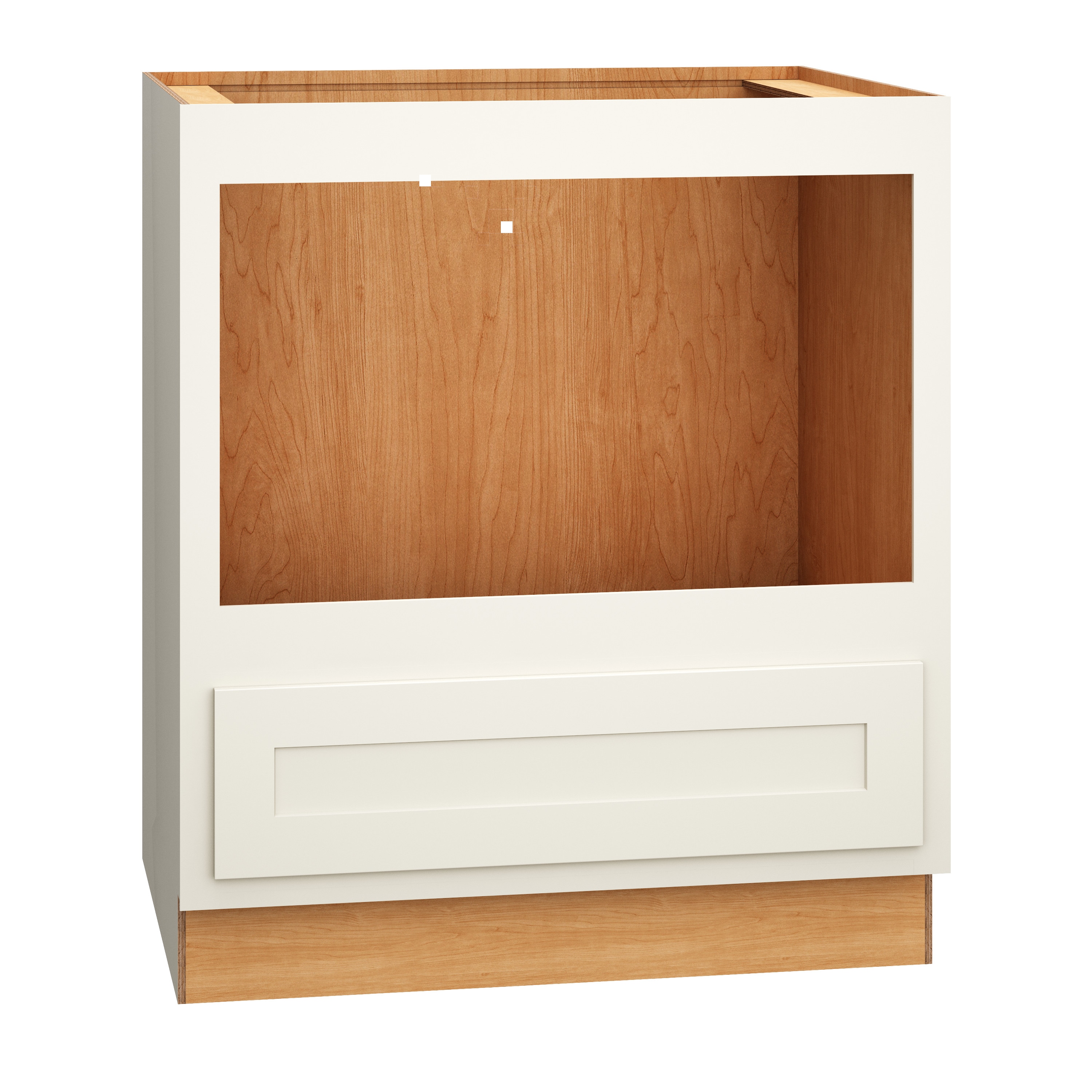 Diamond Express 321 BBMWD30 Jamestown 30-in W x 34.5-in H x 24-in D White Partial Overlay Microwave Base Fully assembled Plywood Cabinet (Recessed Panel Shaker)