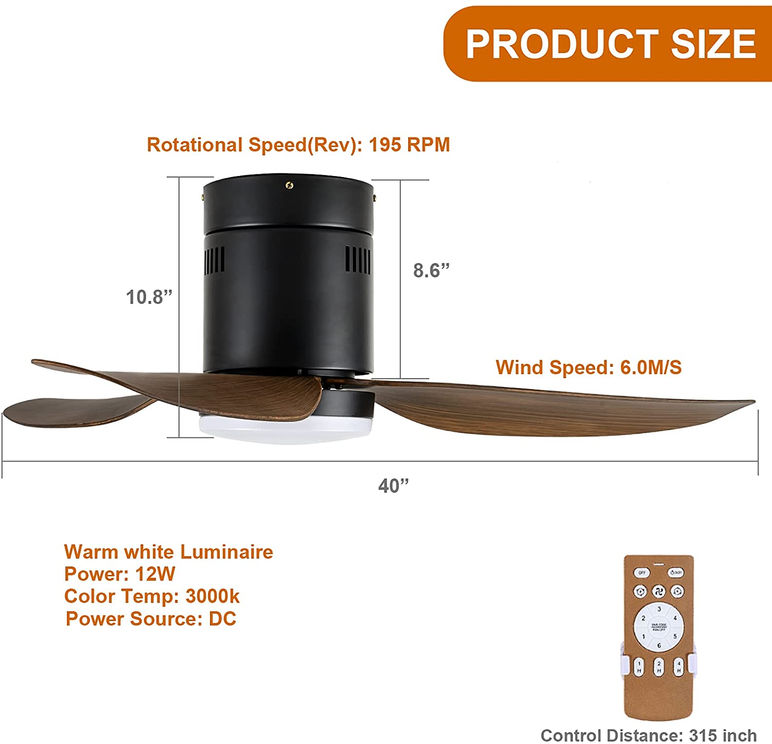 GZMR GR-W1134BRWN Ceiling-Fans - View #2