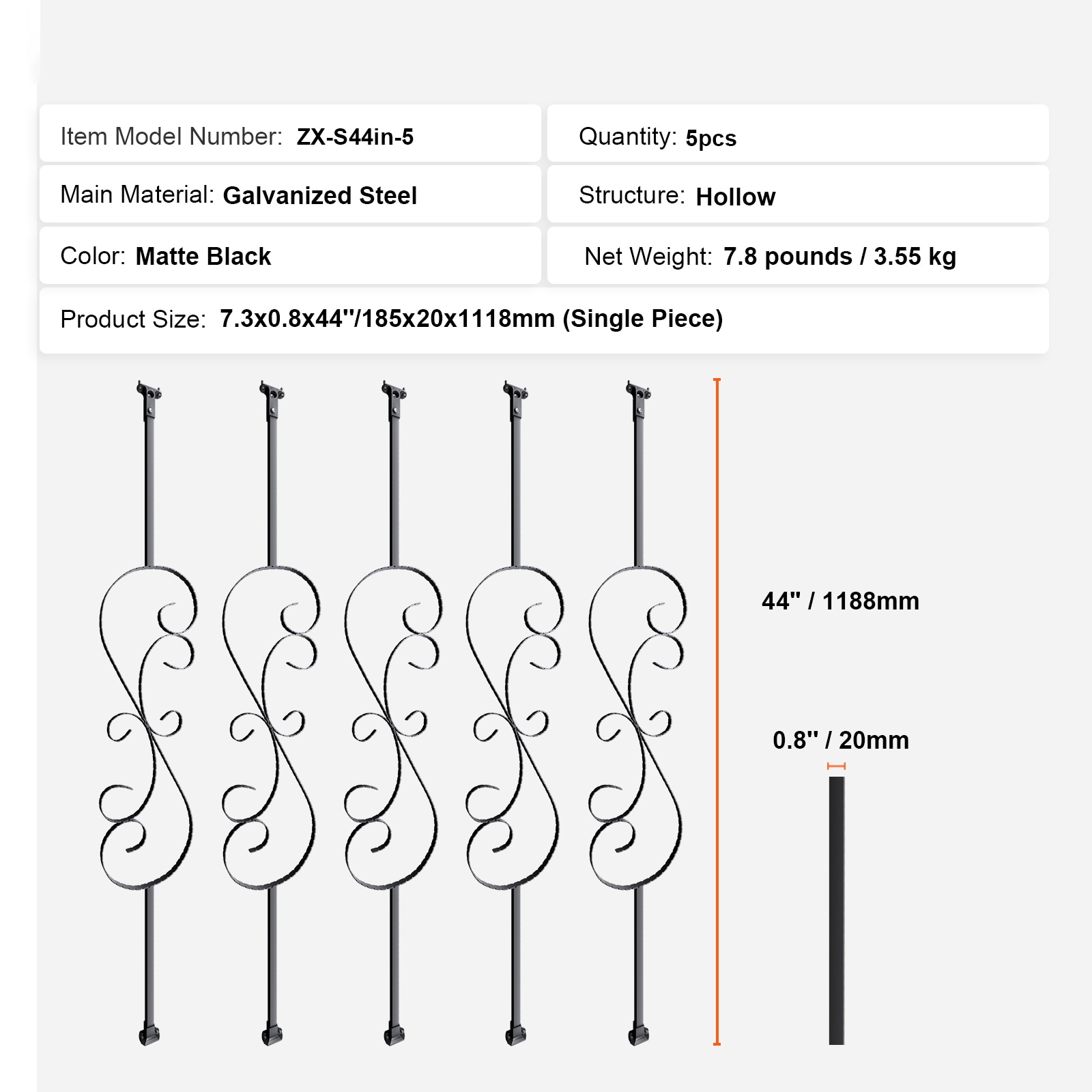 VEVOR SCZXKLGZ5G4403871V0 balusters - View #7