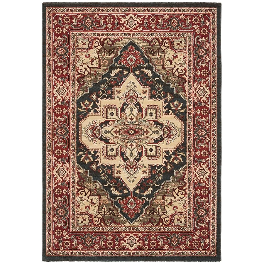 Safavieh Mahal Zaloa 5 x 8 Navy/Red Indoor Floral/Botanical Oriental Area Rug Safavieh Mahal Zaloa 5 x 8 Navy/Red Indoor Floral/Botanical Oriental Area Rug