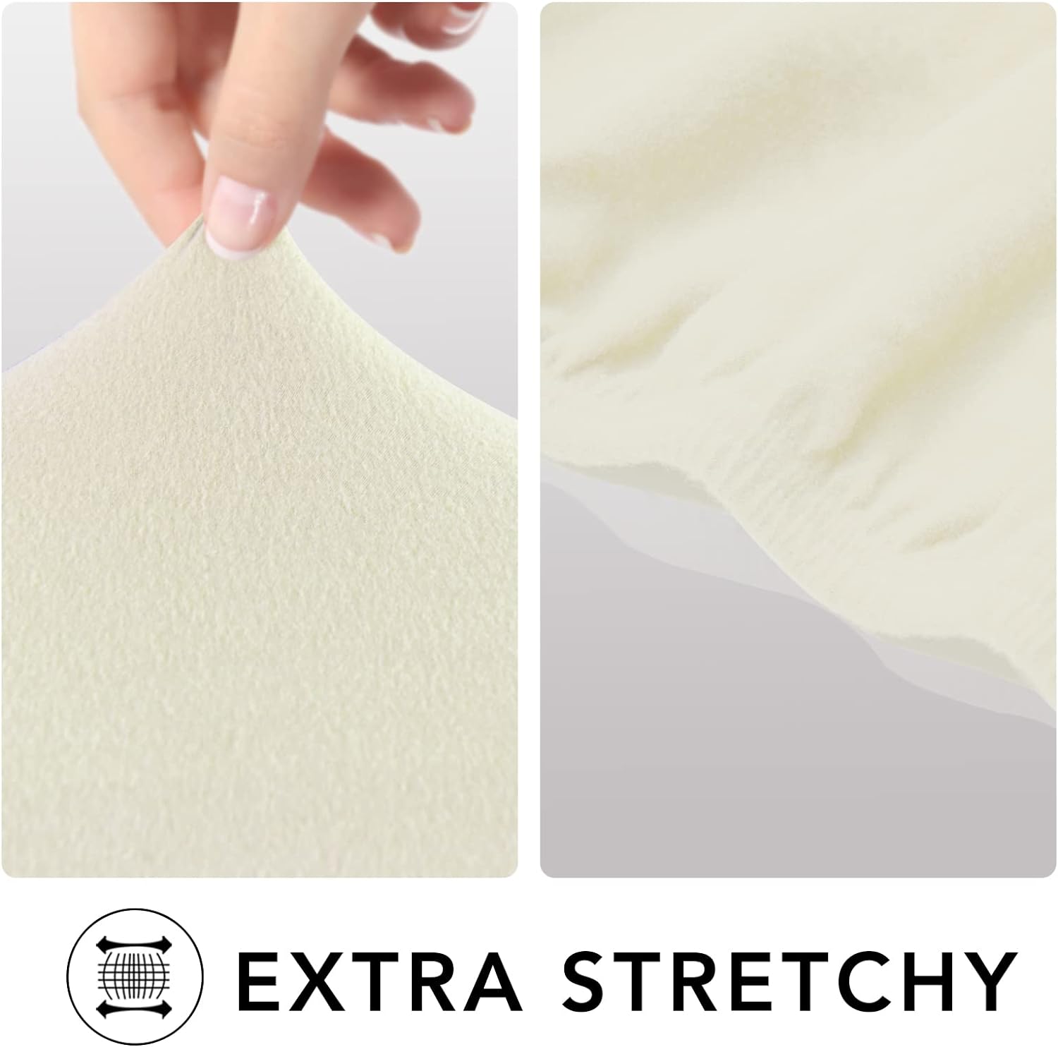 J&V TEXTILES STRETCH-CHAIR BEIGE slipcovers - View #4