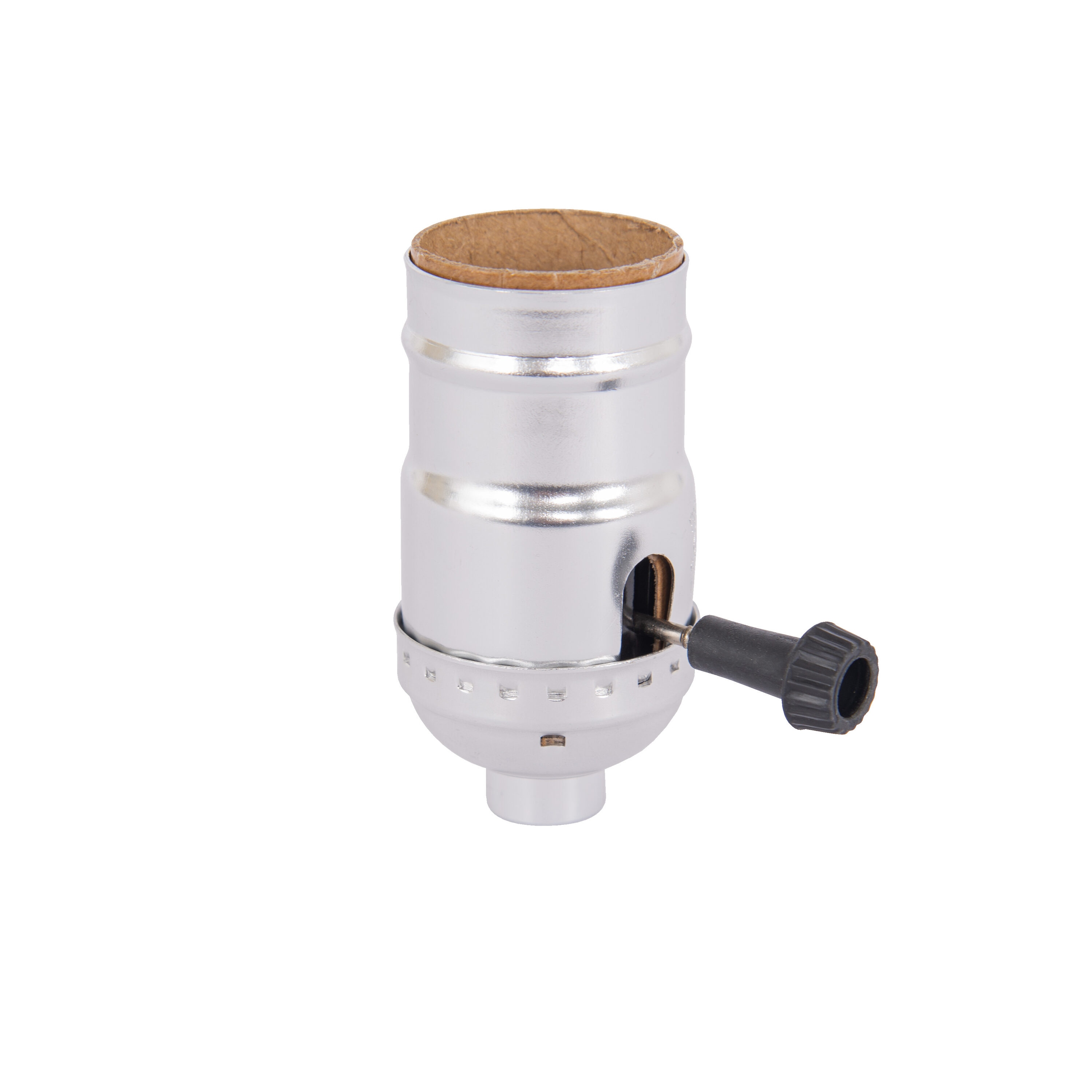 Project Source LPS14BNK 250 -Watt Plastic Turn knob Lamp Socket , Silver