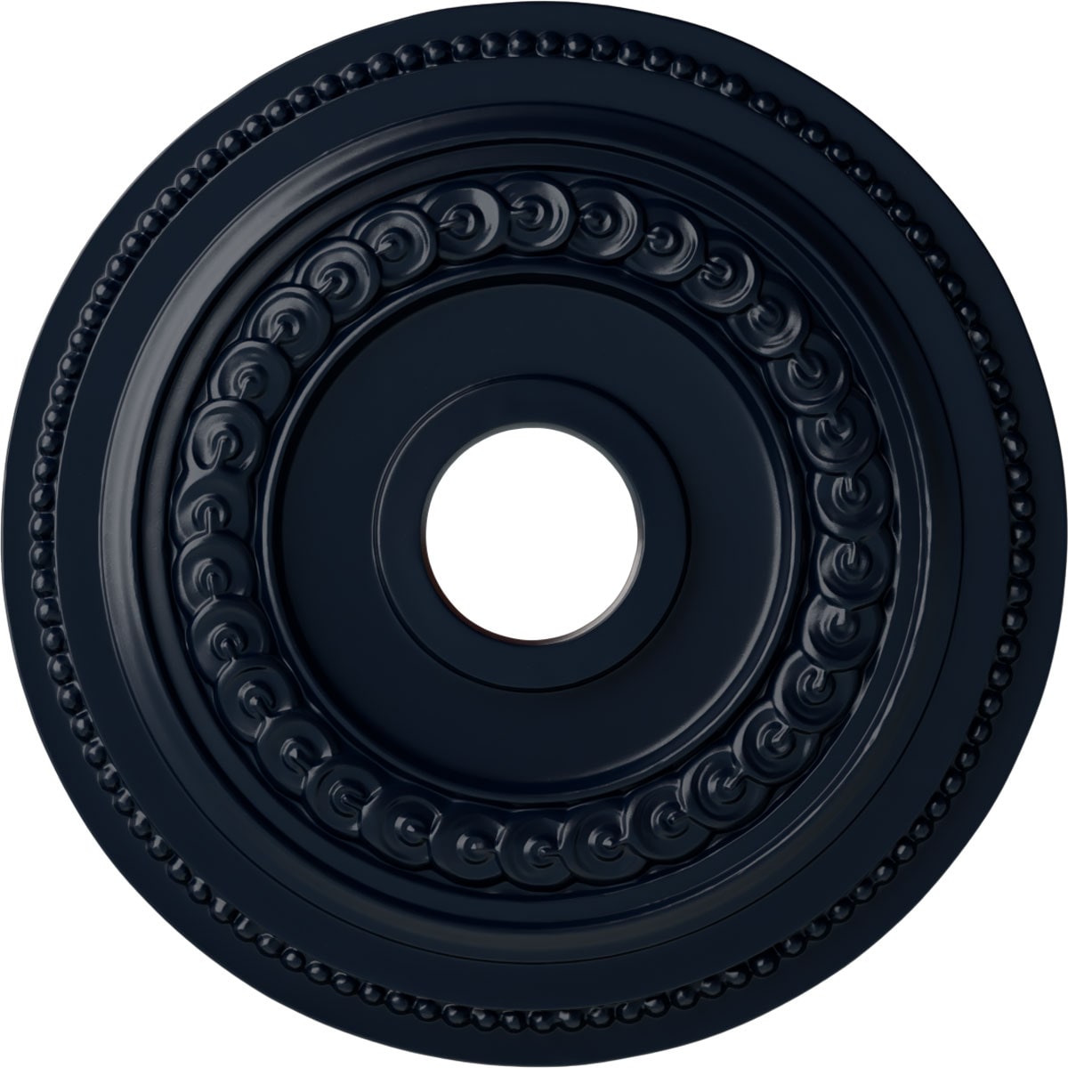 Ekena Millwork CM18OL1MDF Oldham 18-in W x 18-in L Painted Midnight Dream Polyurethane Whole Ceiling Medallion