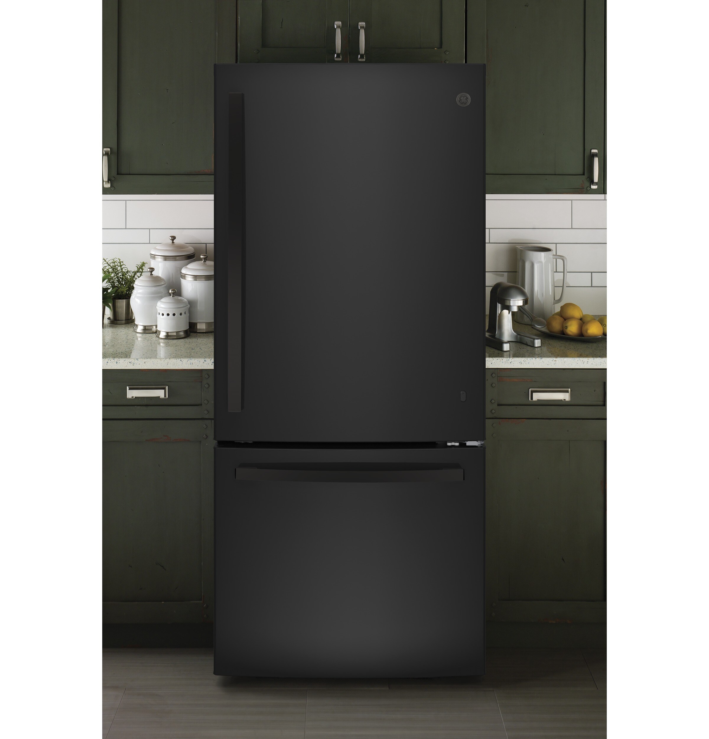 ge black bottom freezer refrigerator