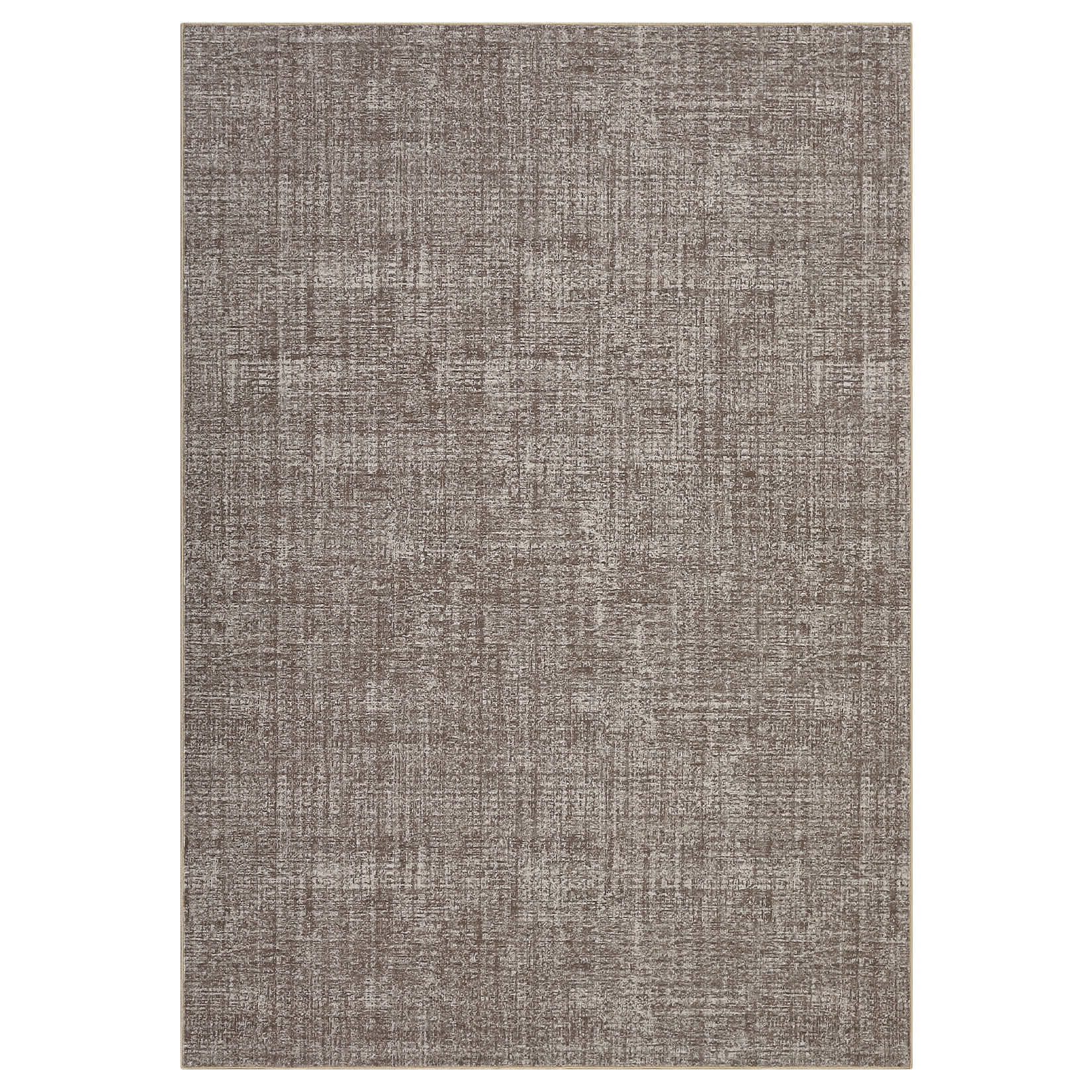 Qeetex SUNNY-PHK-33PDBAGS 10 x 13 ft Polyester Brown Rectangular Living Room Bedroom Dining Room Floral Solid Modern Non Slip Machine Washable Area Rug