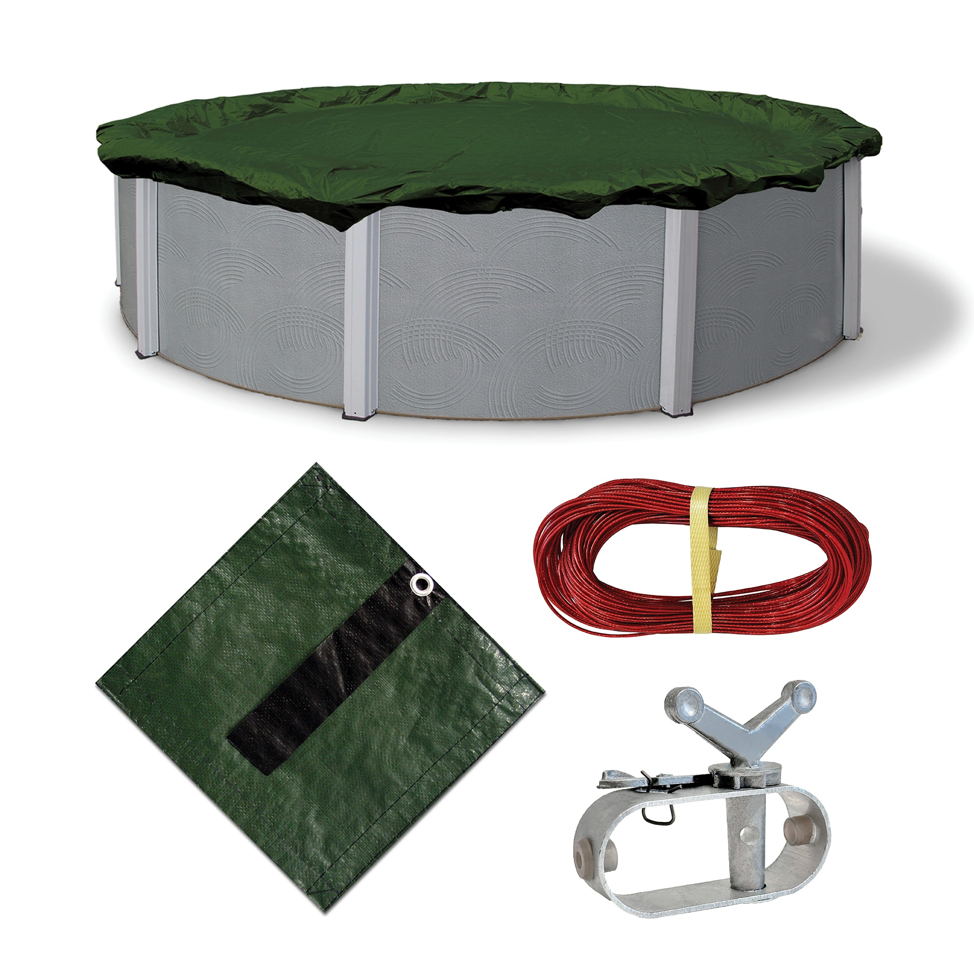 Blue Wave BWC801 19-Feet x 19-Feet Silver Polyethylene Winter Round Pool Cover
