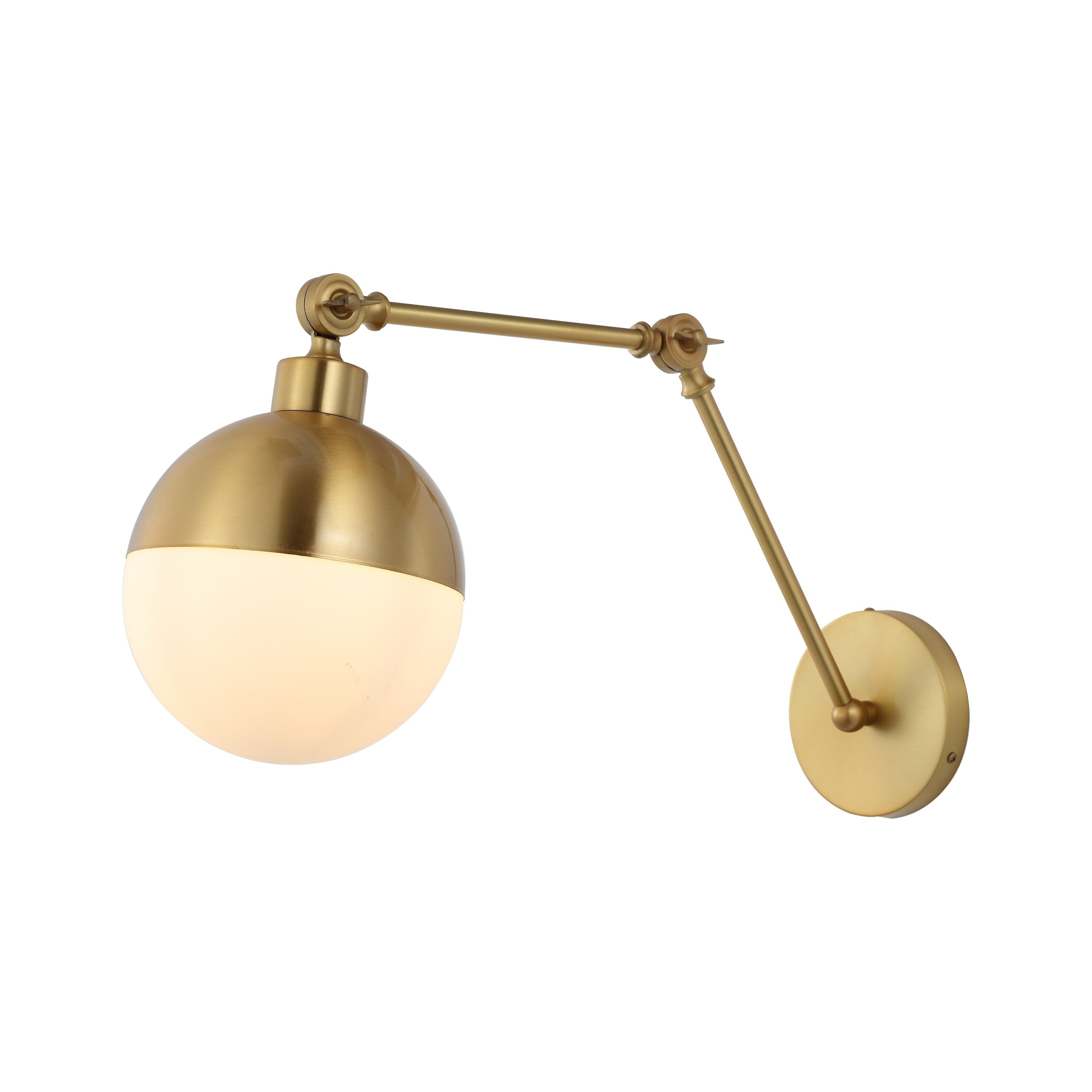 Alba Brass Gold 20'' Dimmable Frosted Glass LED Sconce