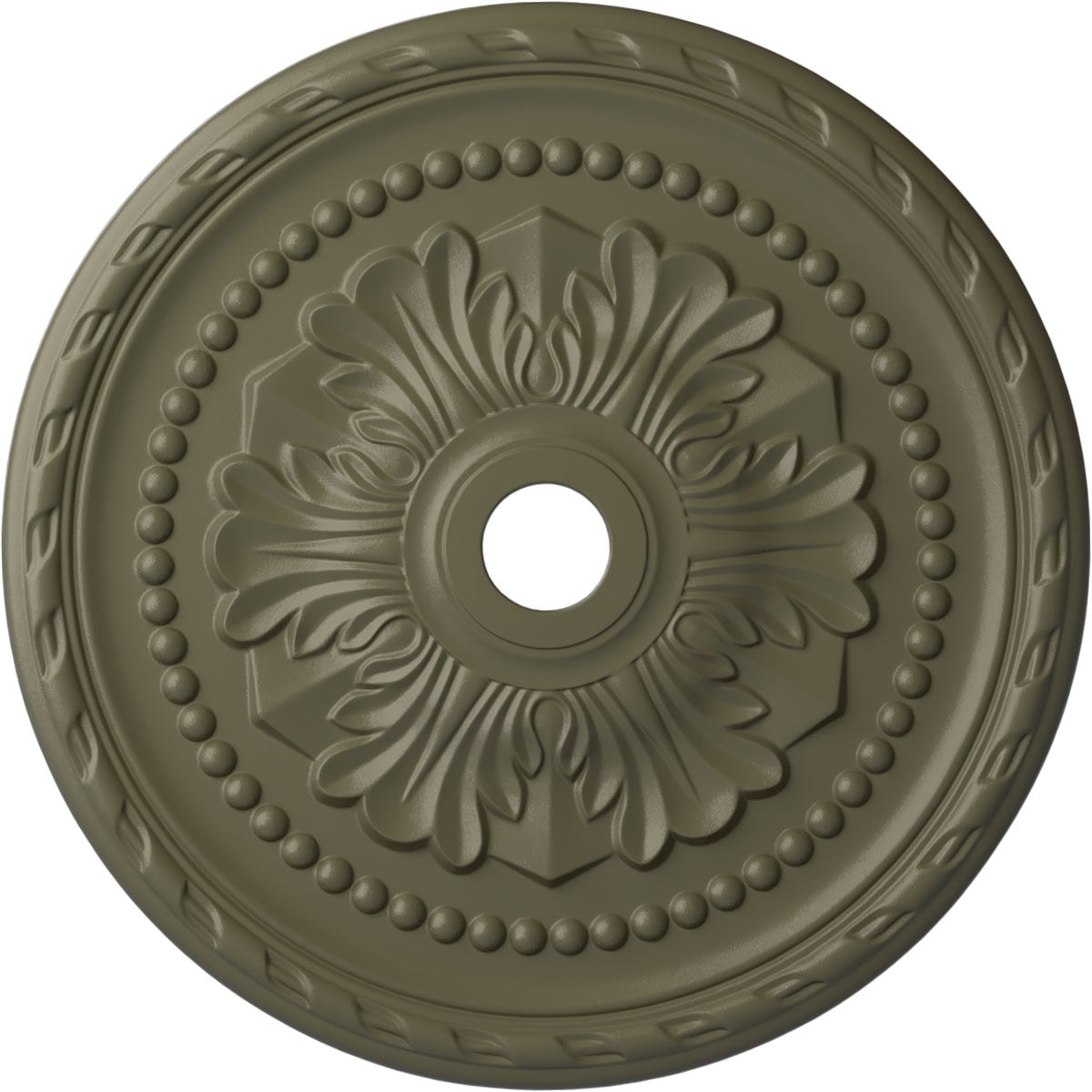 Ekena Millwork CM31PMSSF Palmetto 31.5-in W x 31.5-in L Painted Spartan Stone Polyurethane Whole Ceiling Medallion