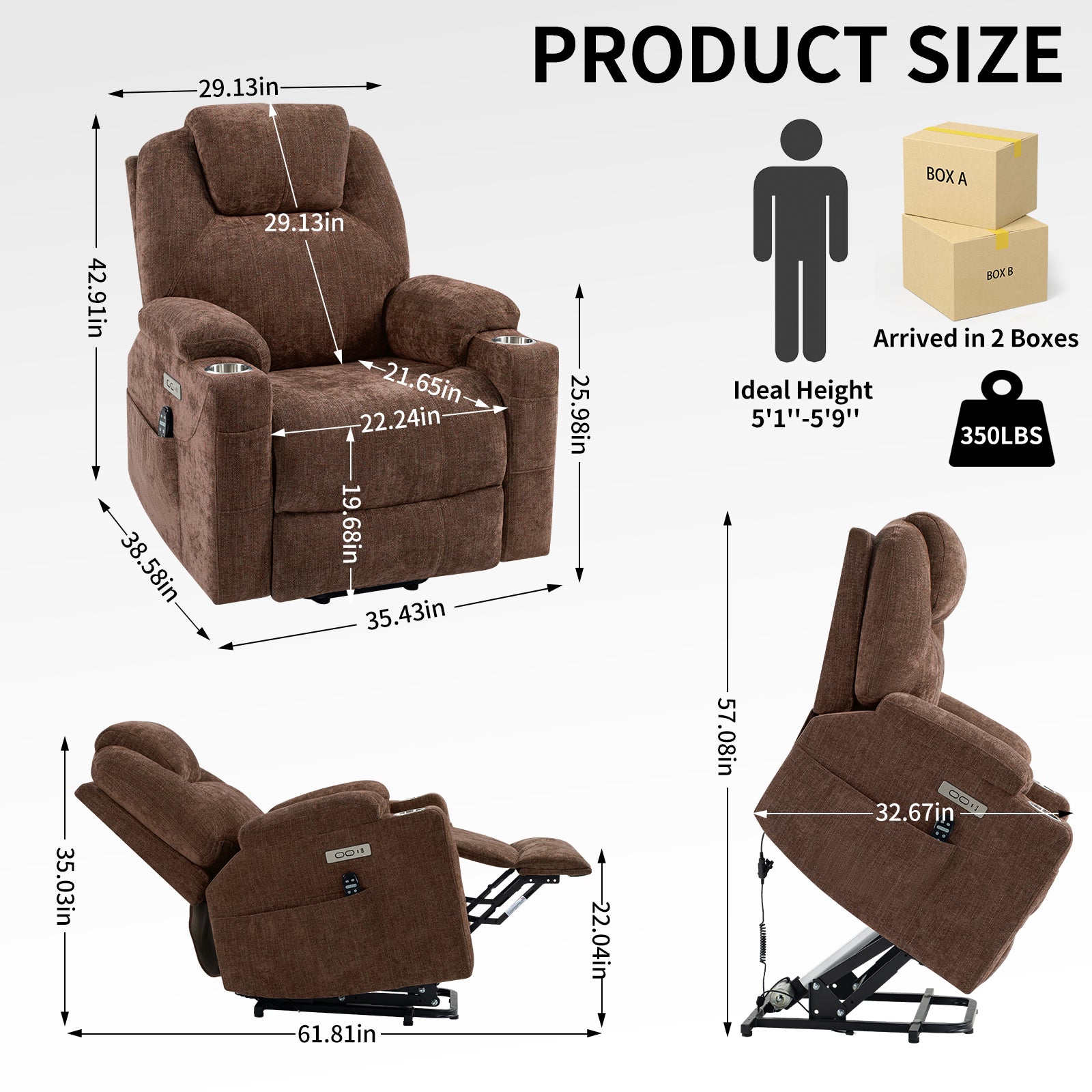 Boyel Living BL-CM867BN recliners - View #3