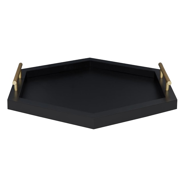 Black Serving Tray In The Trays, Coffee Table Tray Black And Gold