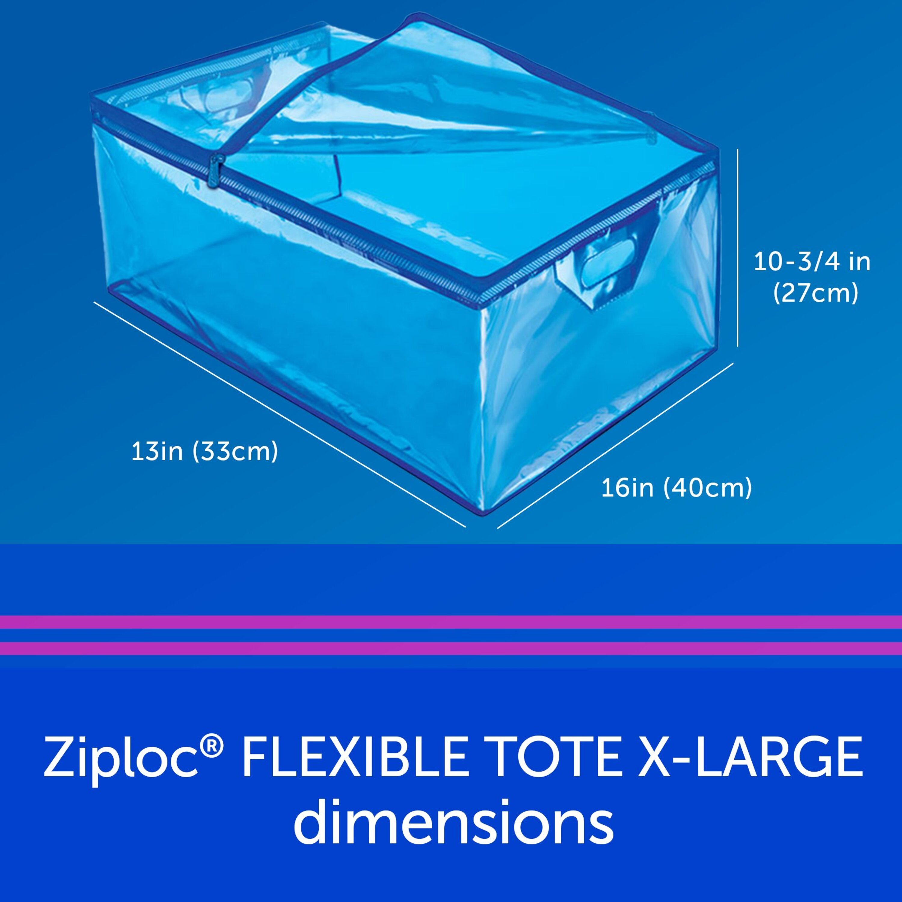  Ziploc Flexible Totes, Jumbo 22 Gallon Qty: 1 Count