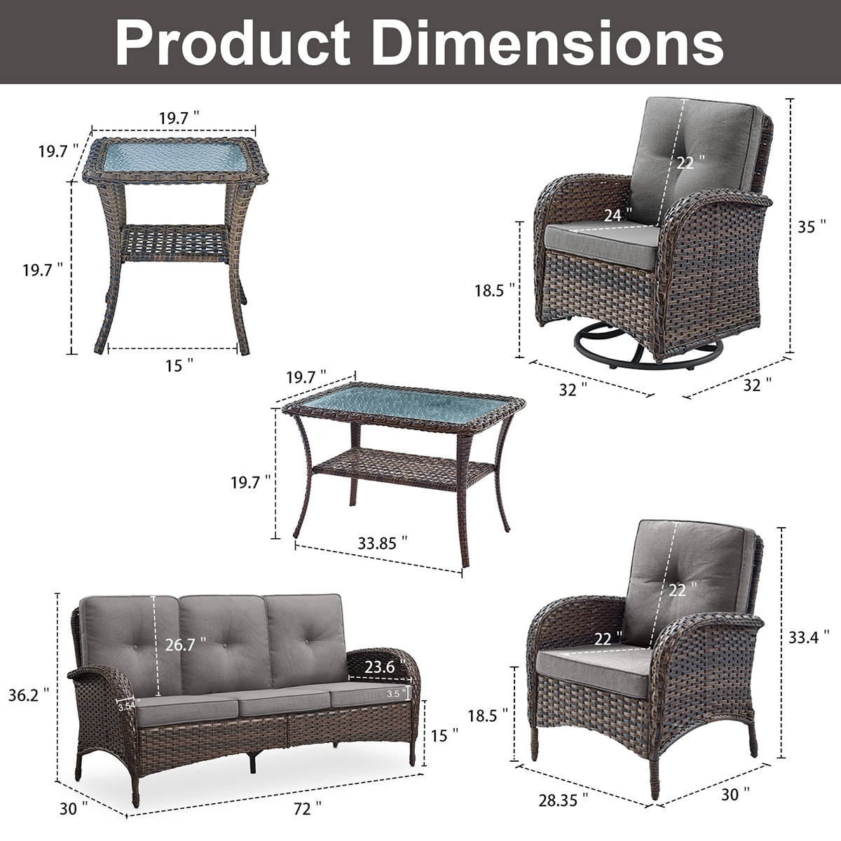 Rilyson FS114R50085087R60-3 Patio-Conversation-Sets - View #4