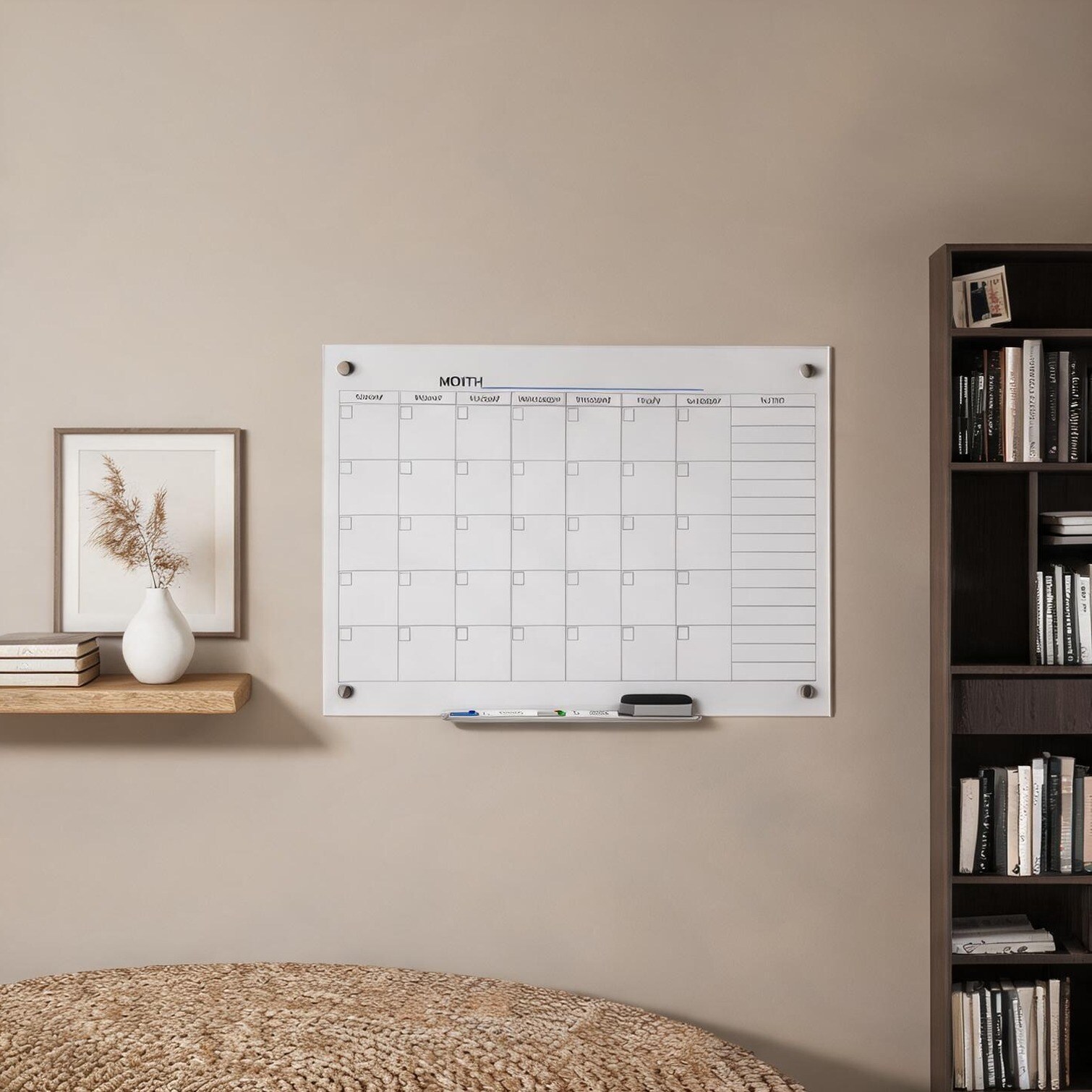 Naturefalls Storage Office Accessories in White 35 in with Practical ...
