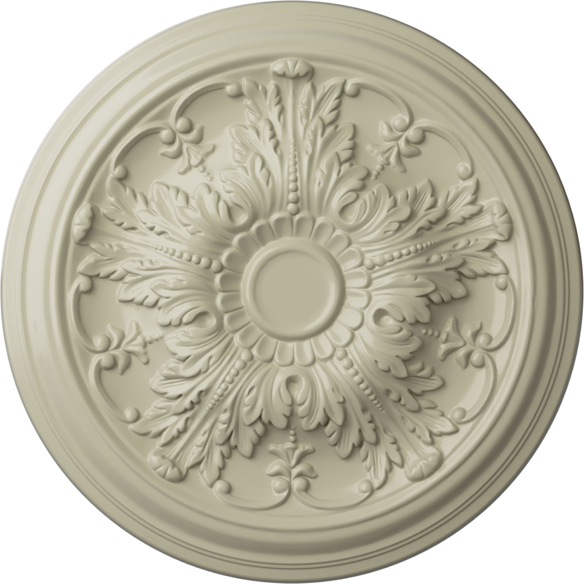 Ekena Millwork CM20DACYF Damon 20-in W x 20-in L Painted Clear Yellow Polyurethane Whole Ceiling Medallion