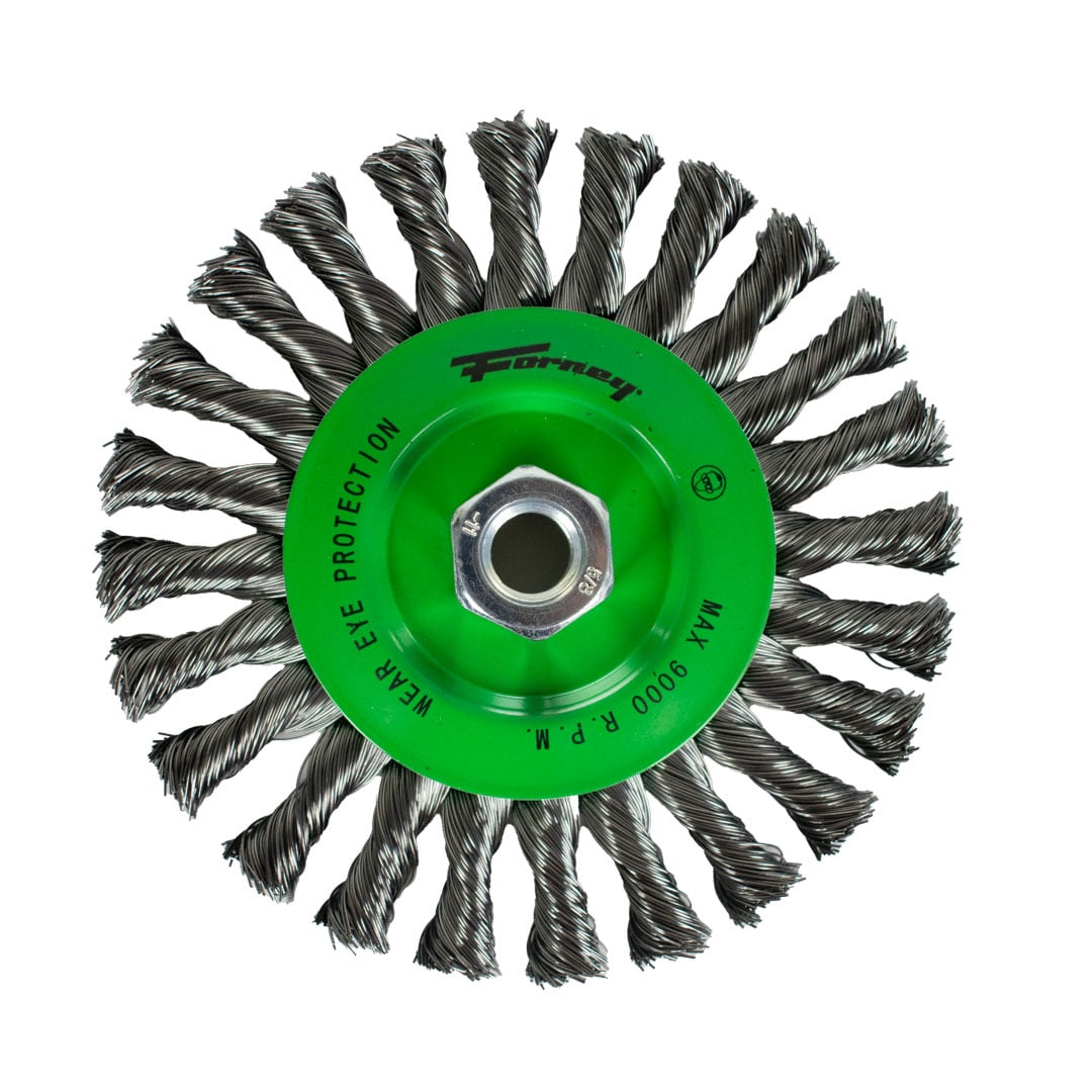 Forney Forney Wire Wheel Brush 6-Inch Twist Knot. Coarse Knotted wire abrasive-wheel-brushes