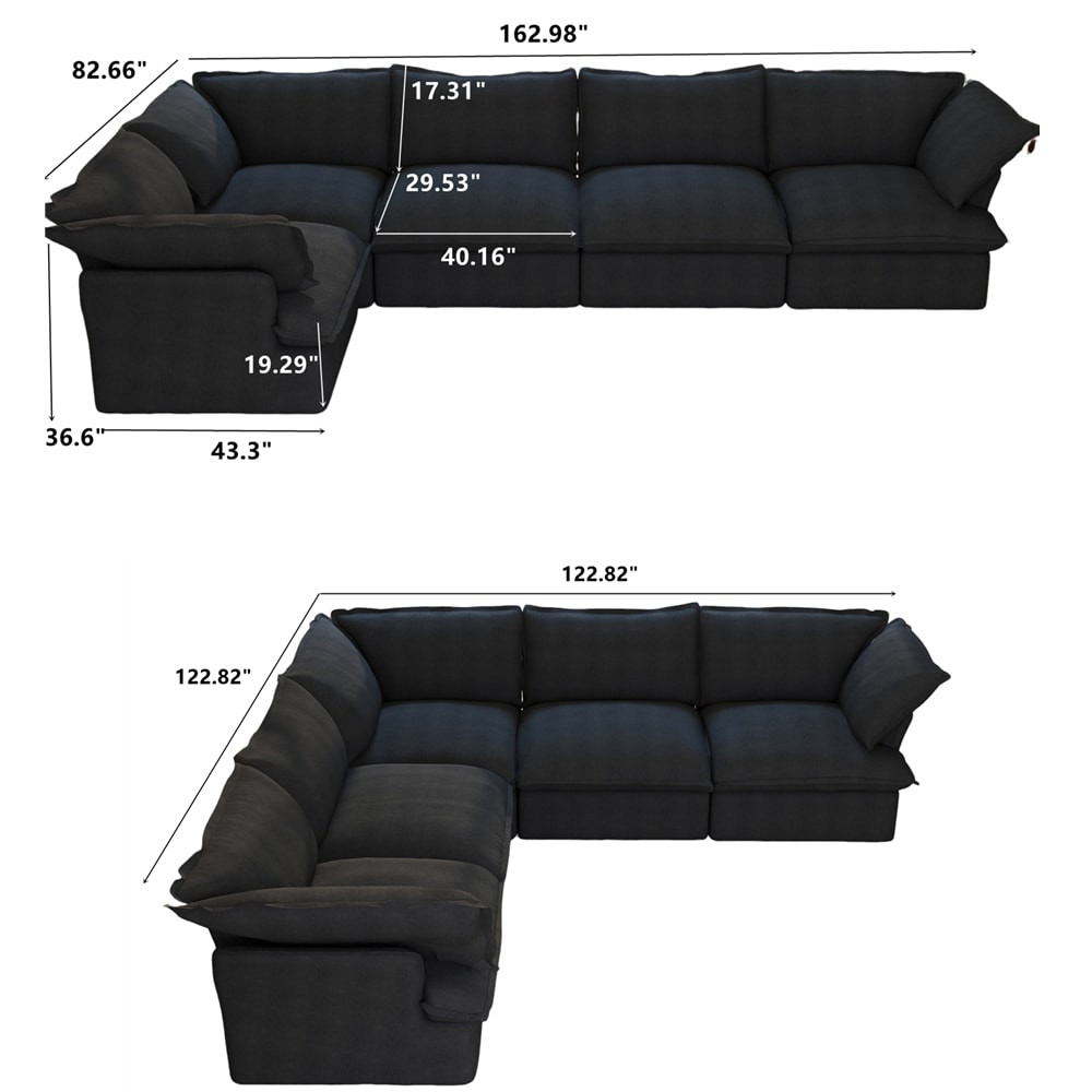 BuotiqHom DH-S5-120BK Sofas-Loveseats - View #6